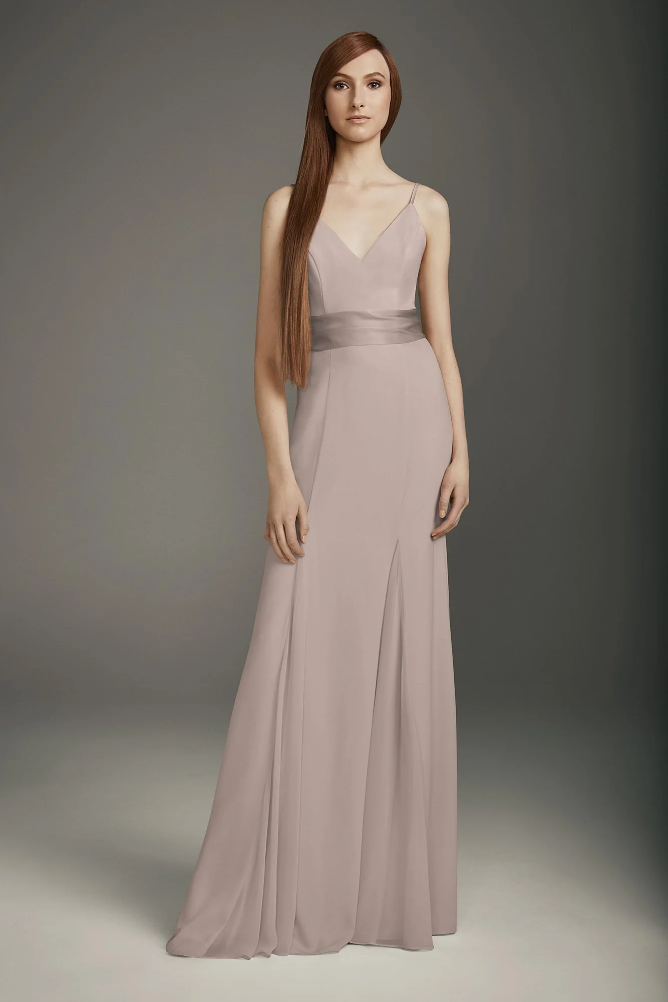V-Neck Crepe Mermaid Bridesmaid Dress - Image 31