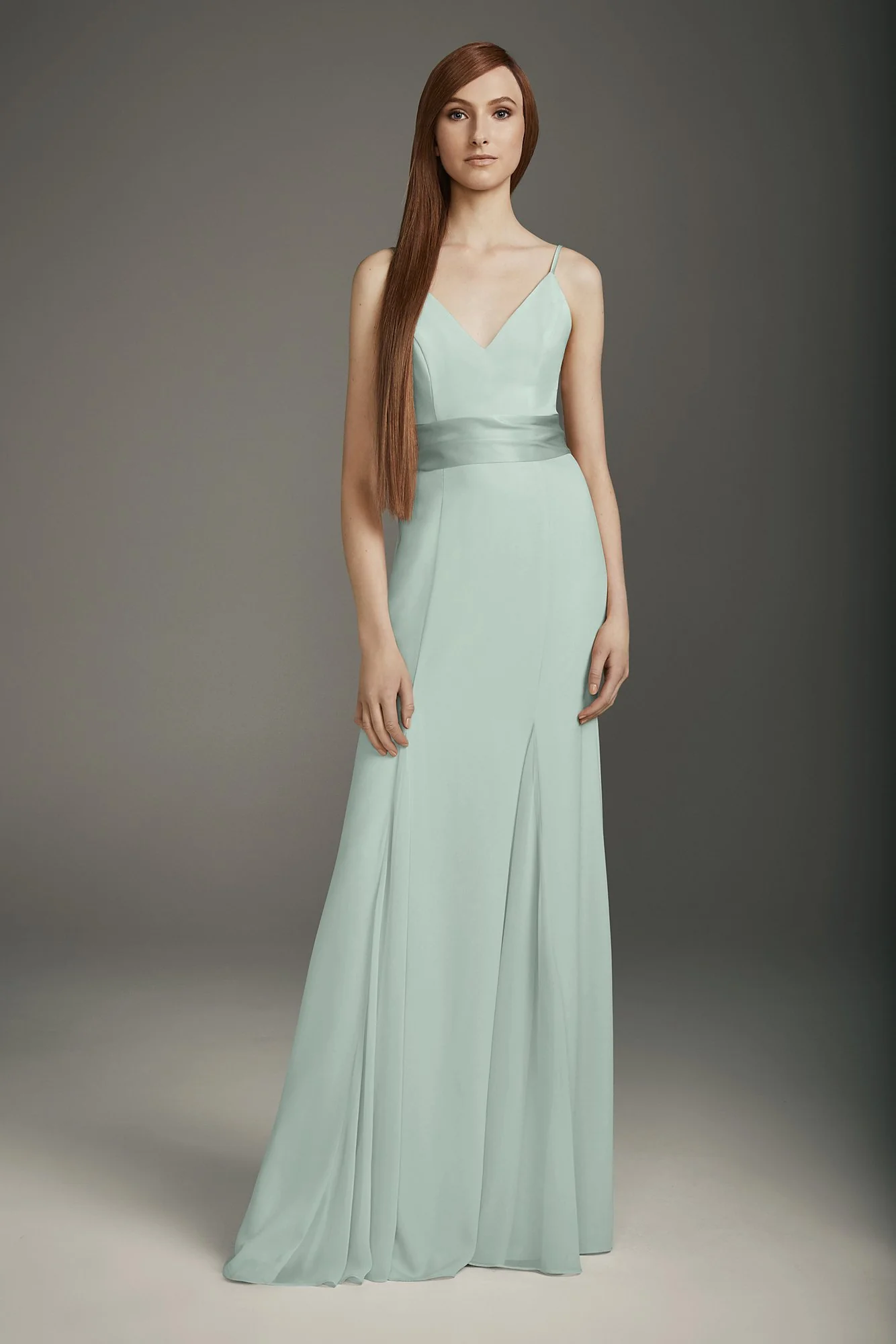 V-Neck Crepe Mermaid Bridesmaid Dress - Image 34