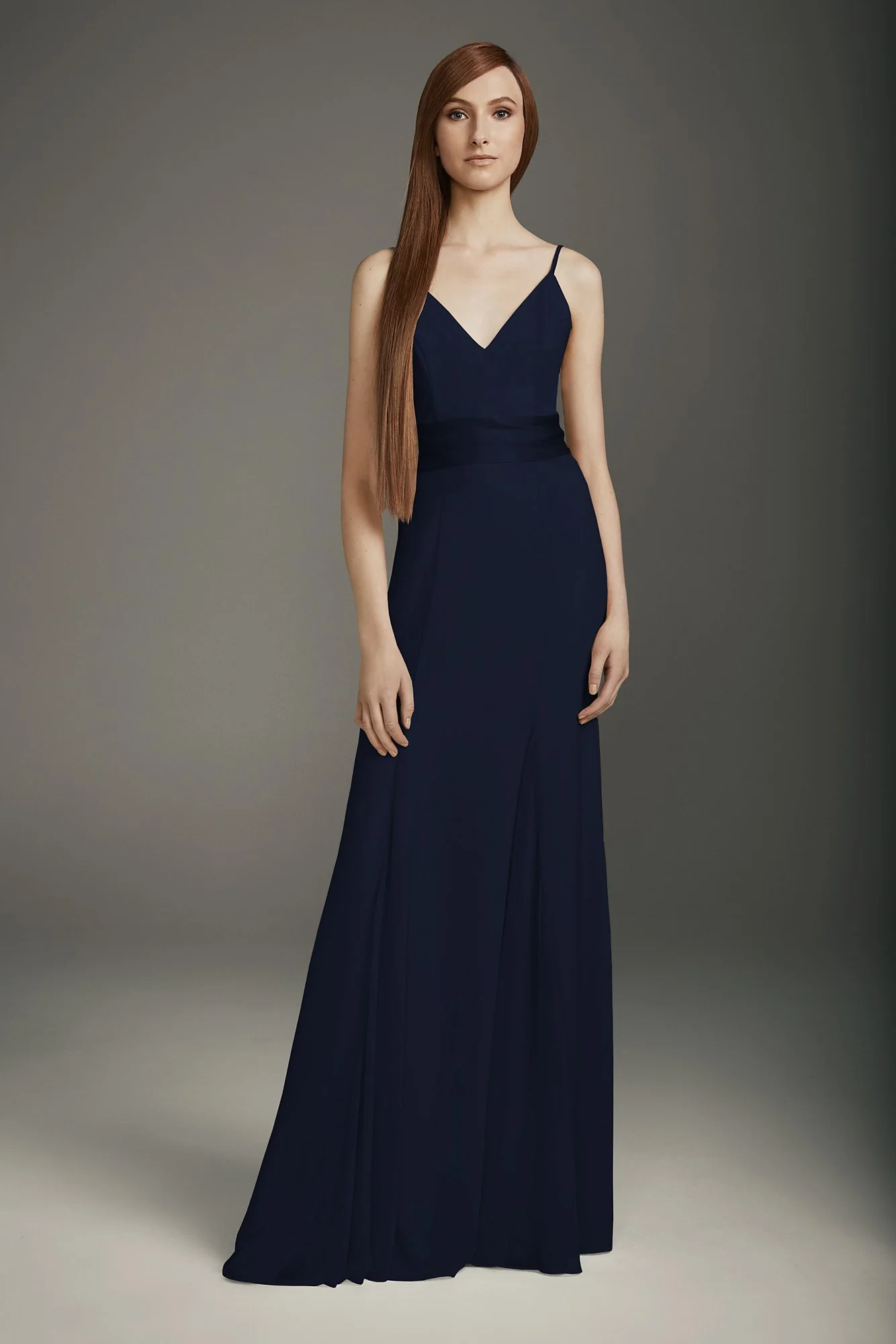 V-Neck Crepe Mermaid Bridesmaid Dress - Image 35