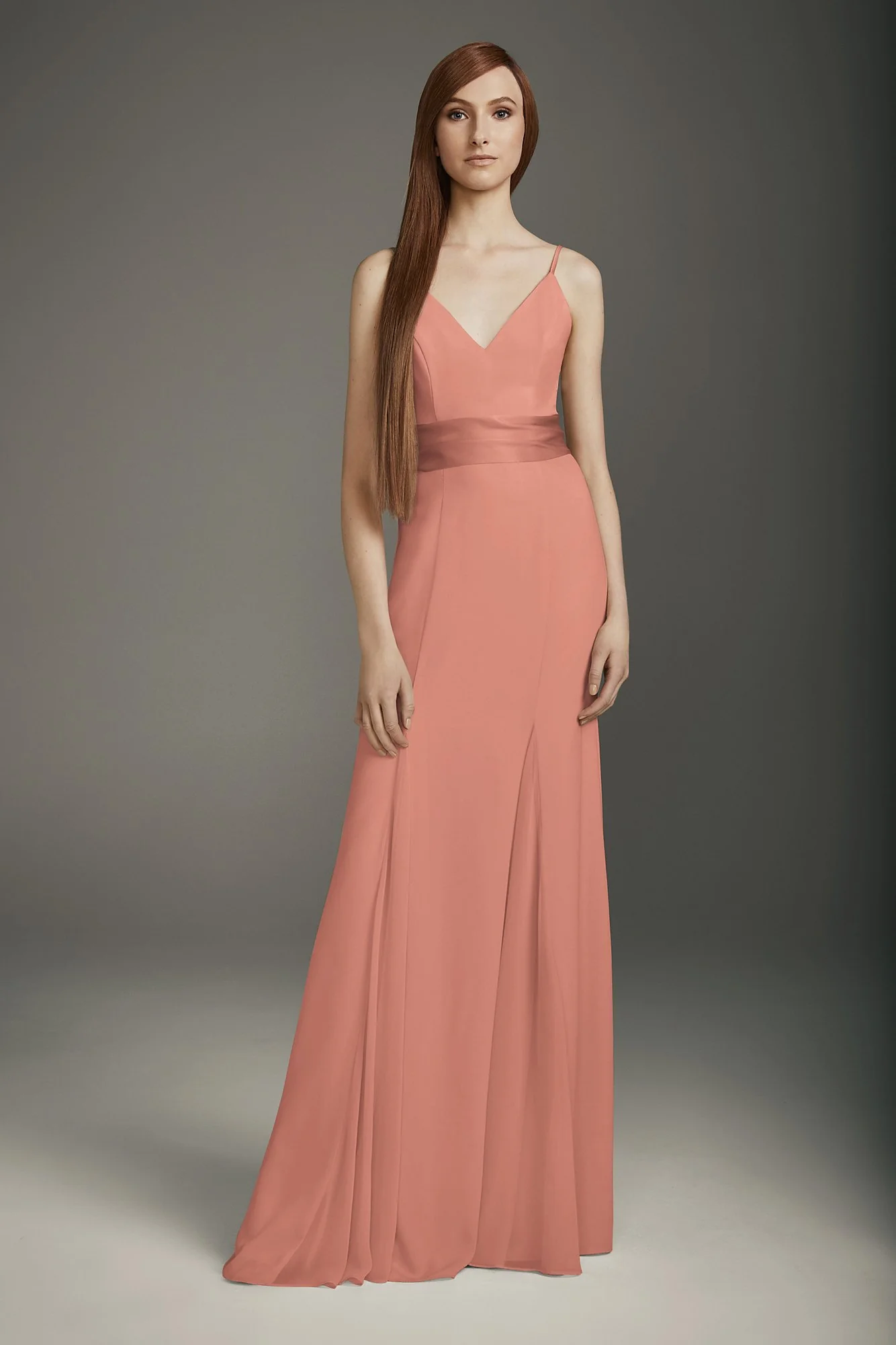 V-Neck Crepe Mermaid Bridesmaid Dress - Image 36