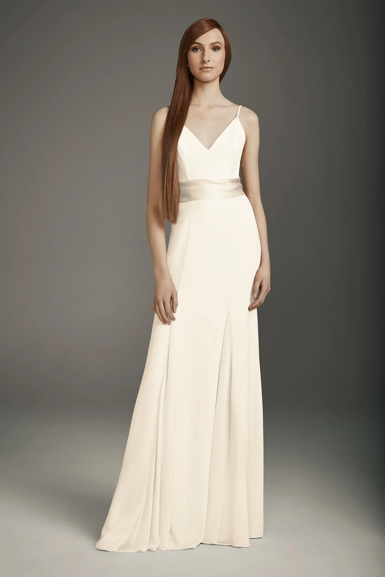 V-Neck Crepe Mermaid Bridesmaid Dress - Image 37