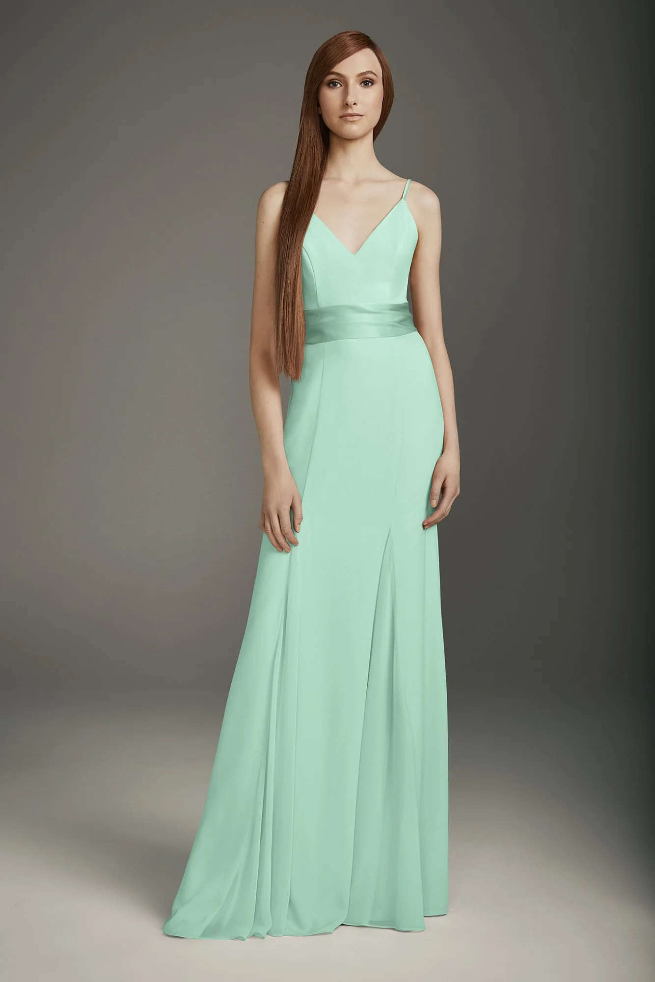V-Neck Crepe Mermaid Bridesmaid Dress - Image 39