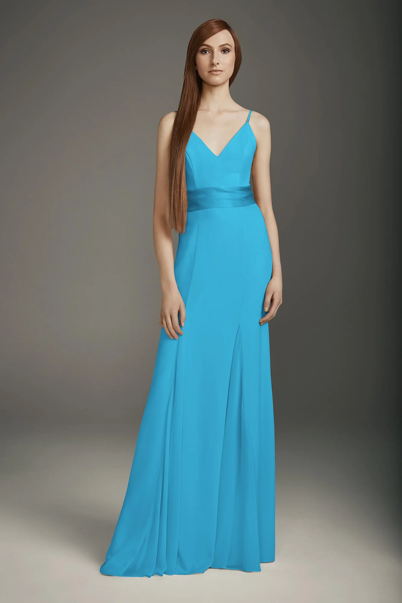 V-Neck Crepe Mermaid Bridesmaid Dress - Image 4