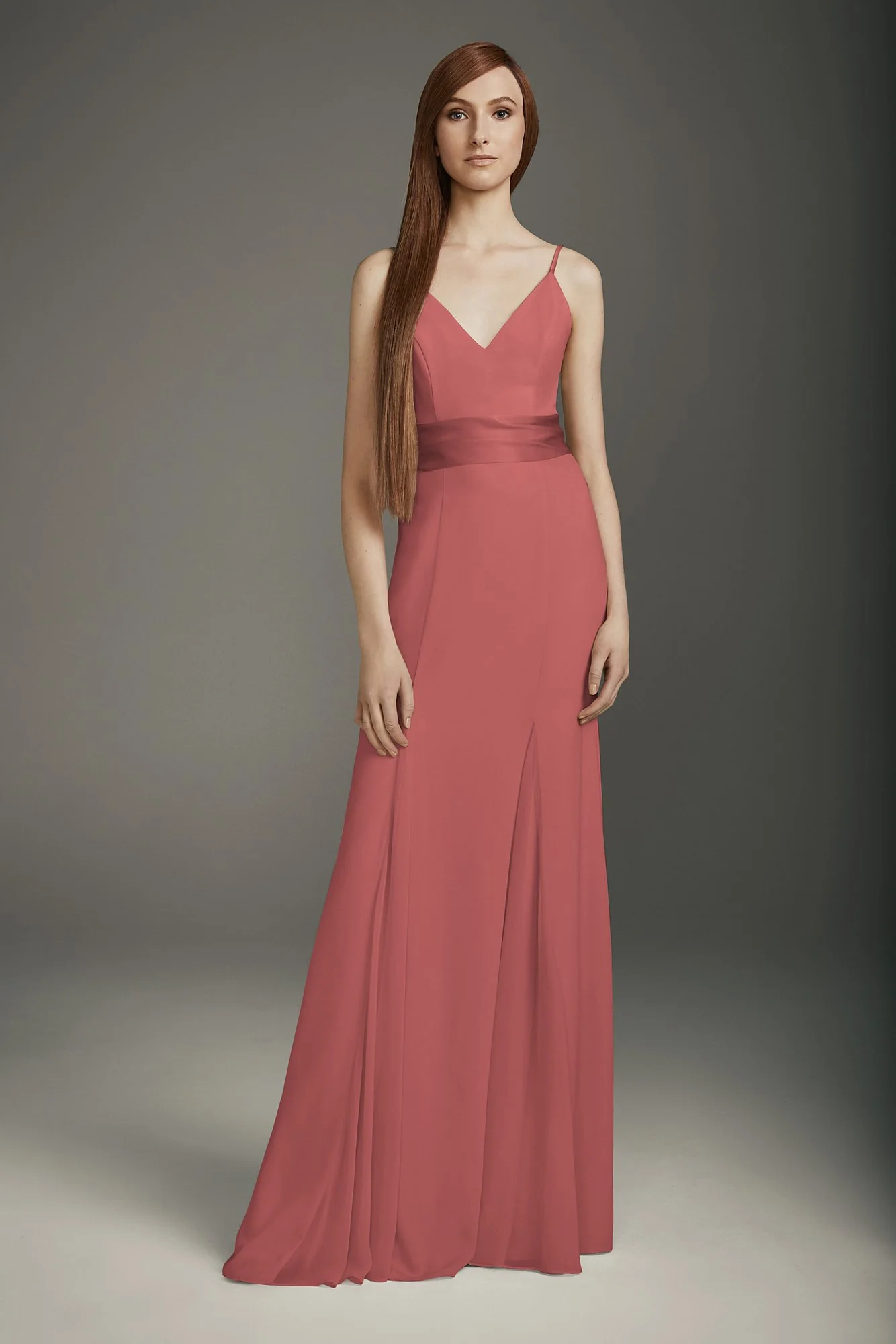 V-Neck Crepe Mermaid Bridesmaid Dress - Image 40