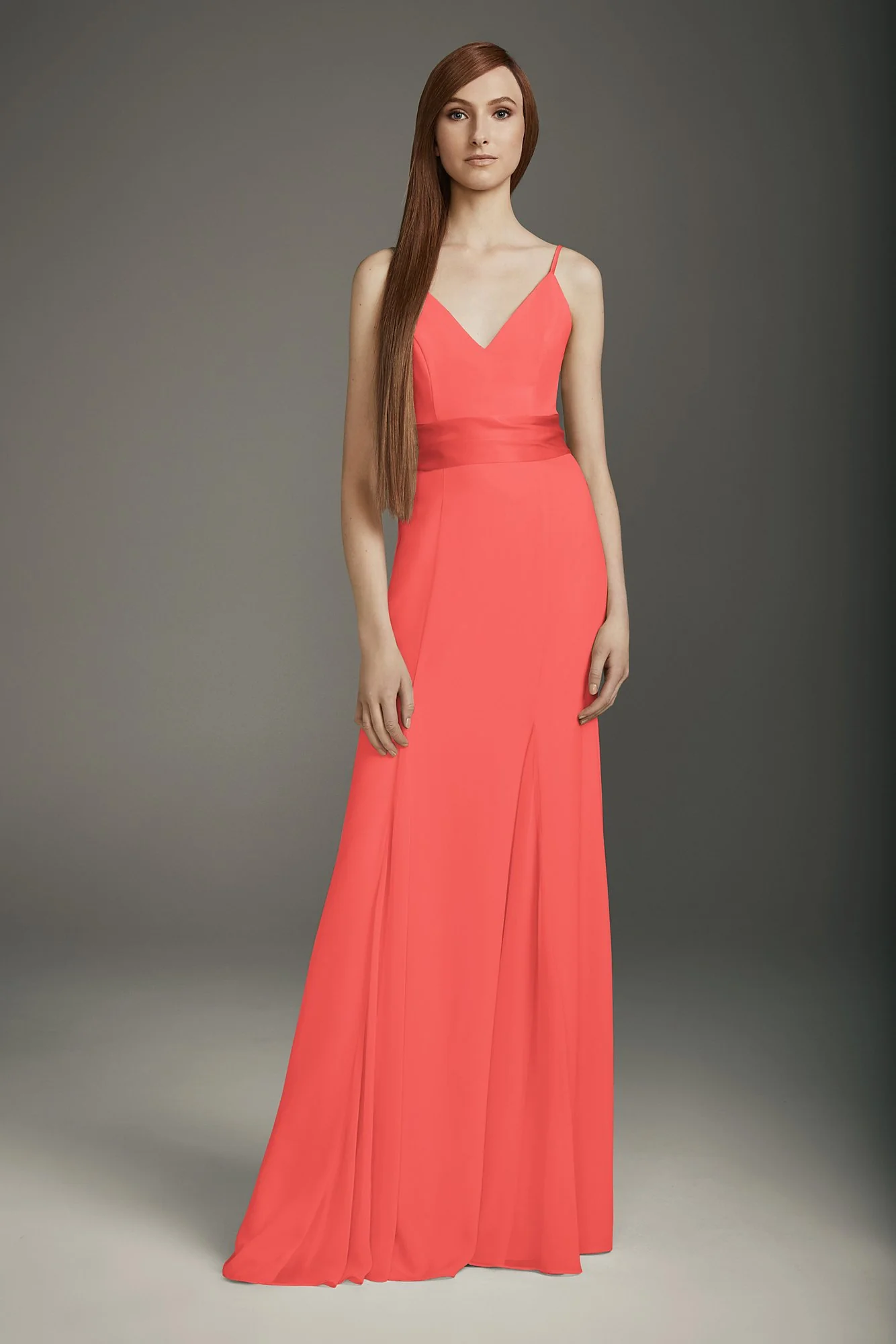 V-Neck Crepe Mermaid Bridesmaid Dress - Image 41