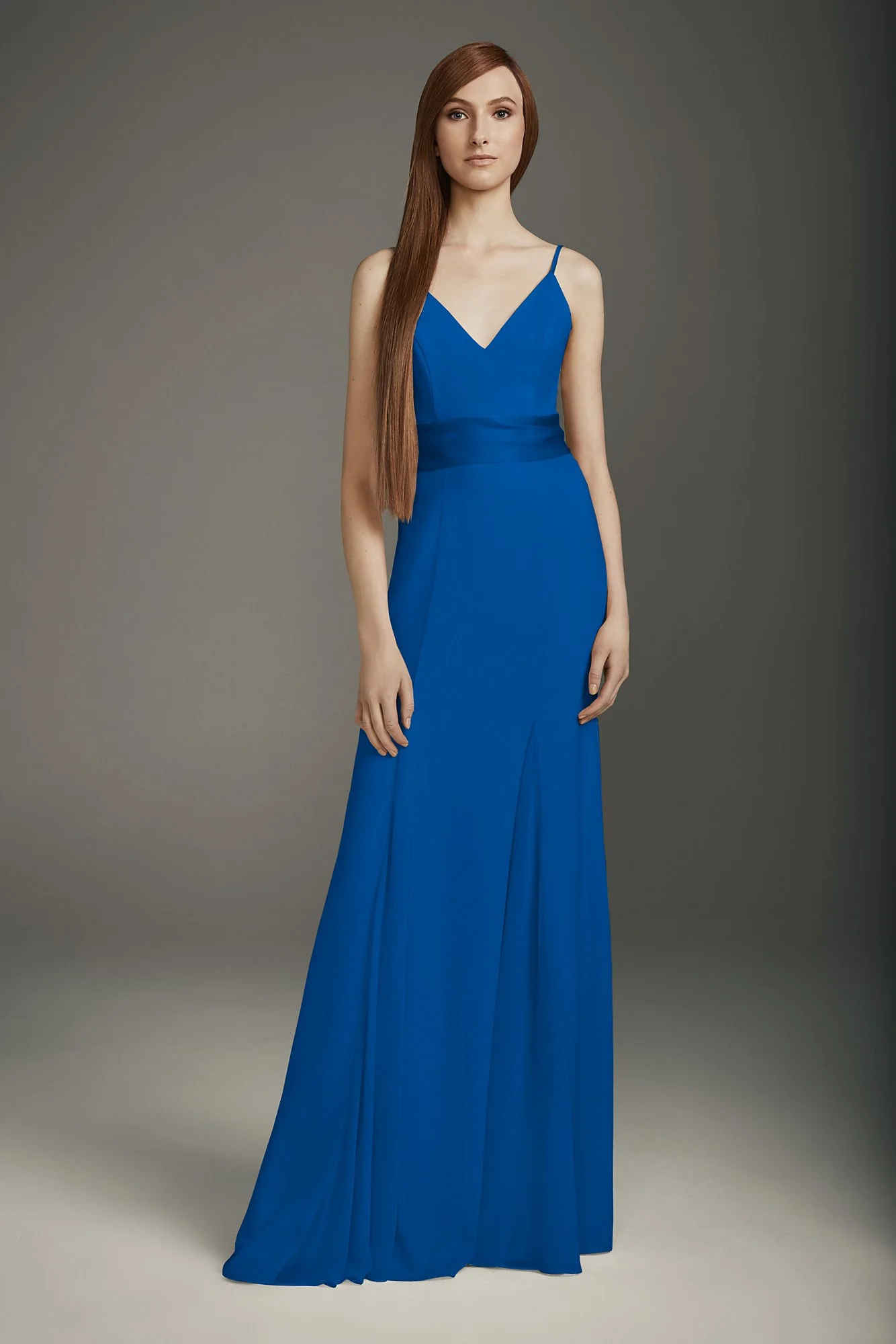 V-Neck Crepe Mermaid Bridesmaid Dress - Image 42
