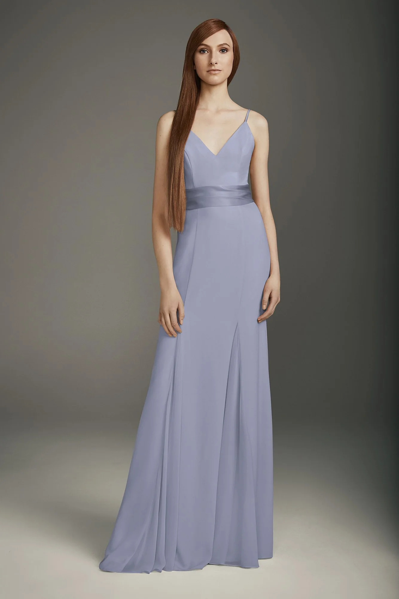 V-Neck Crepe Mermaid Bridesmaid Dress - Image 43