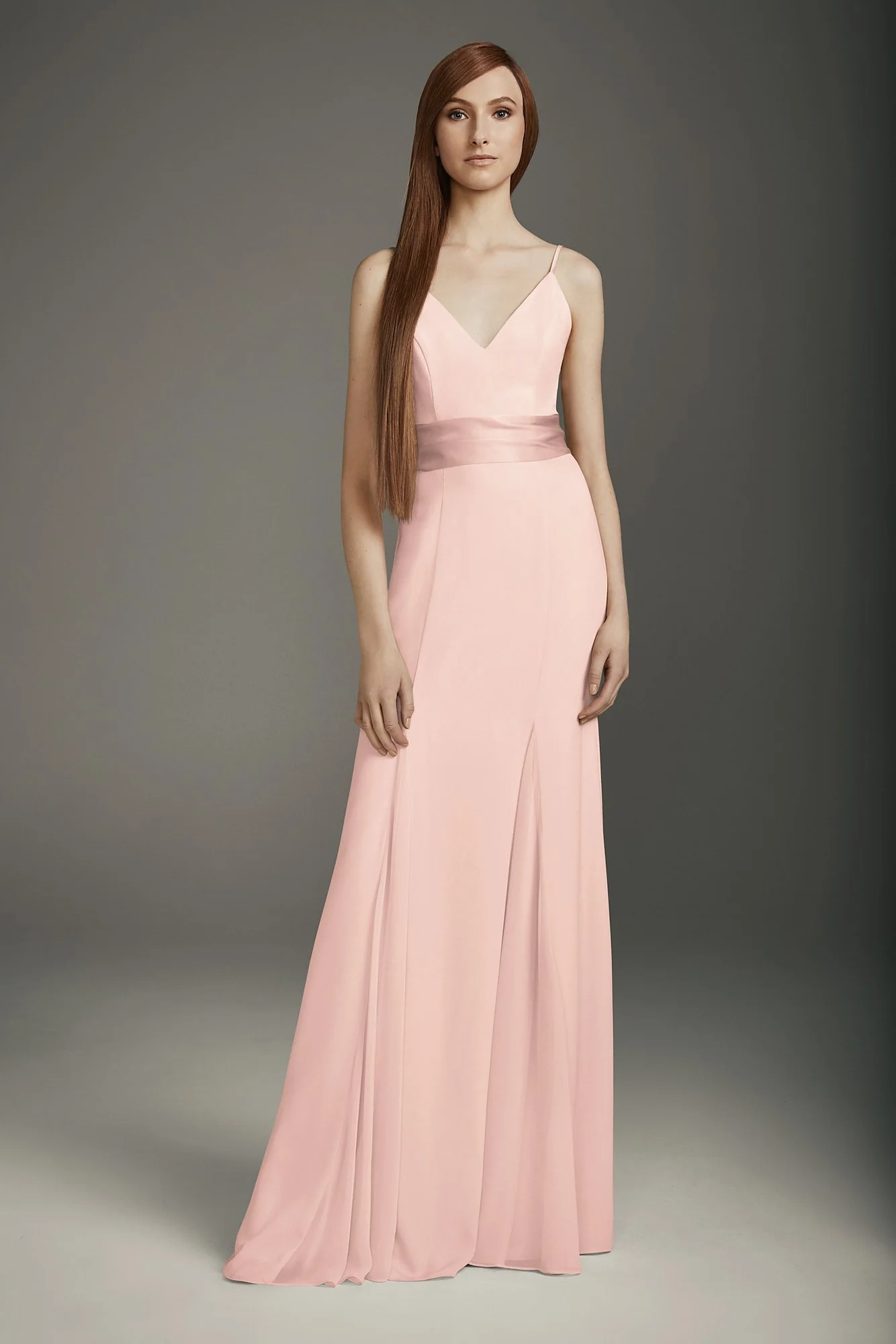 V-Neck Crepe Mermaid Bridesmaid Dress - Image 45