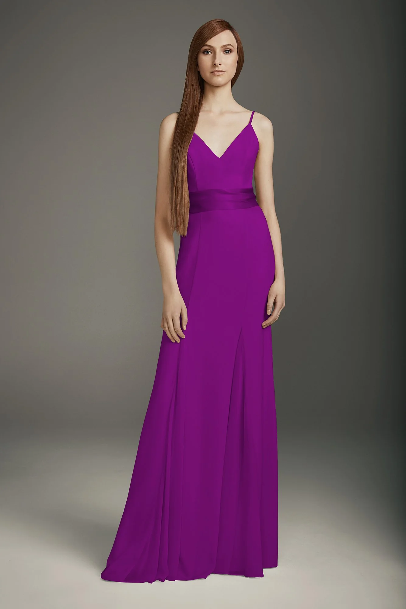 V-Neck Crepe Mermaid Bridesmaid Dress - Image 7