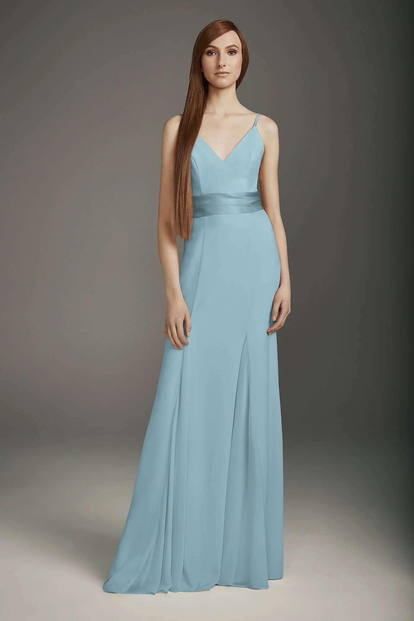 V-Neck Crepe Mermaid Bridesmaid Dress - Image 9