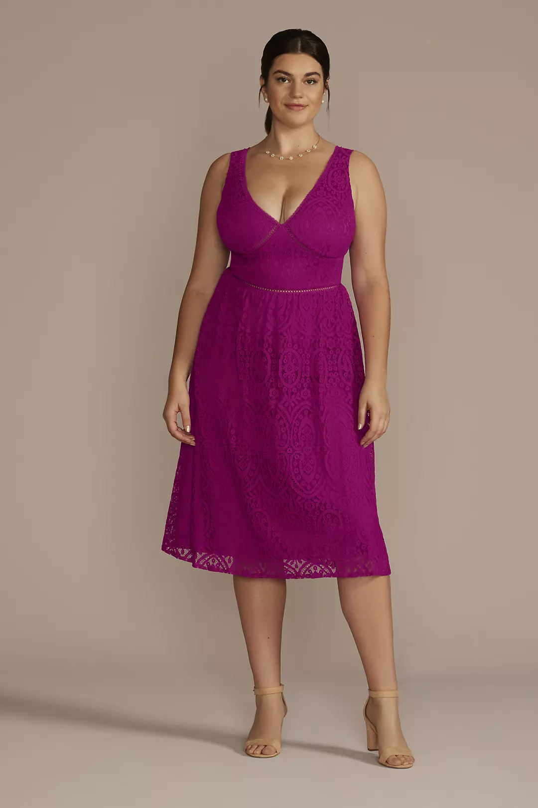 V-Neck Lace Sleeveless Dress - Image 2