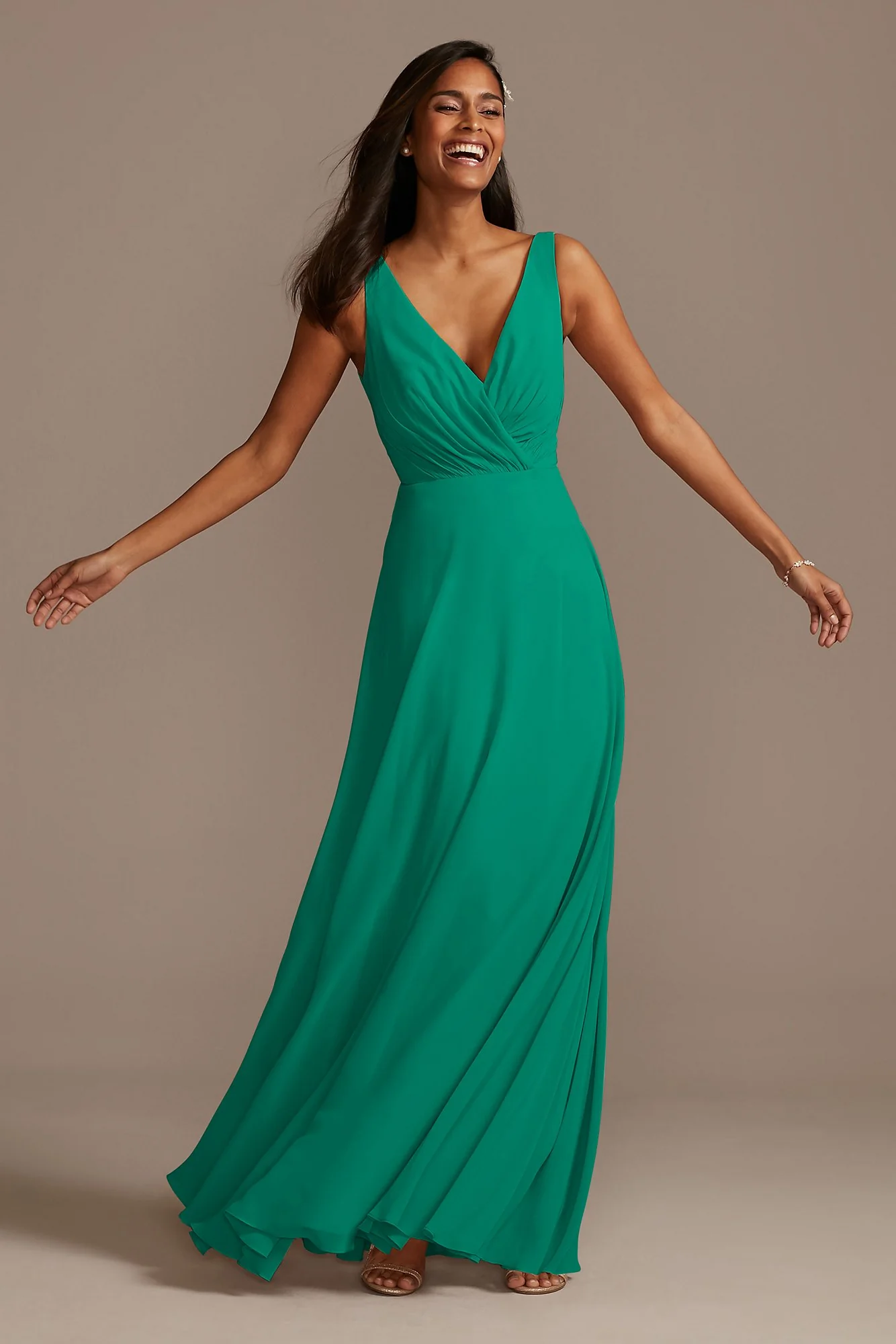 V-Neck Tank Full Skirt Dress - Image 110