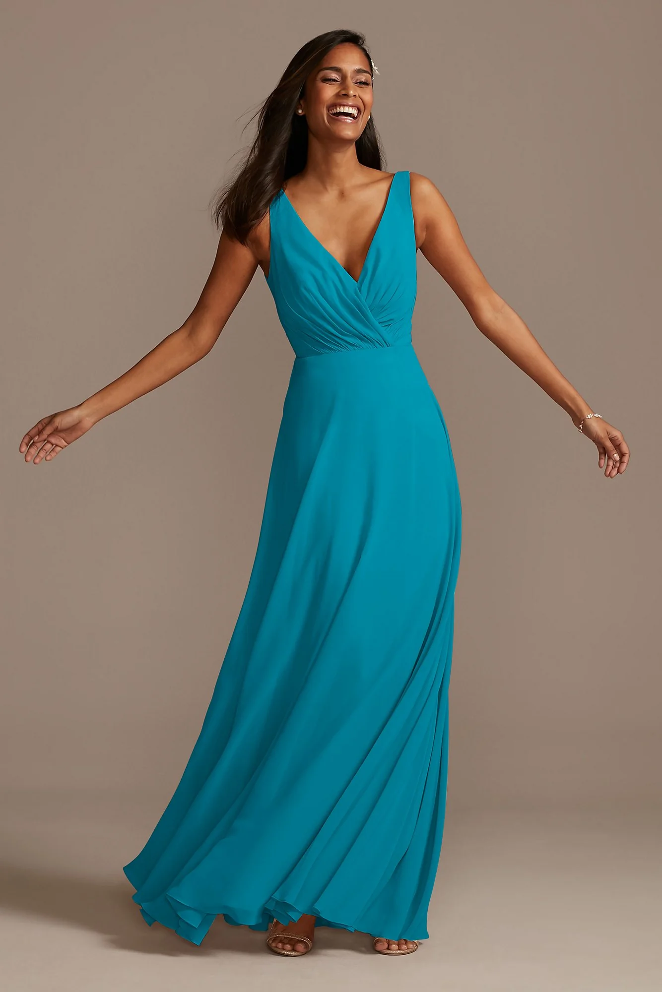 V-Neck Tank Full Skirt Dress - Image 43