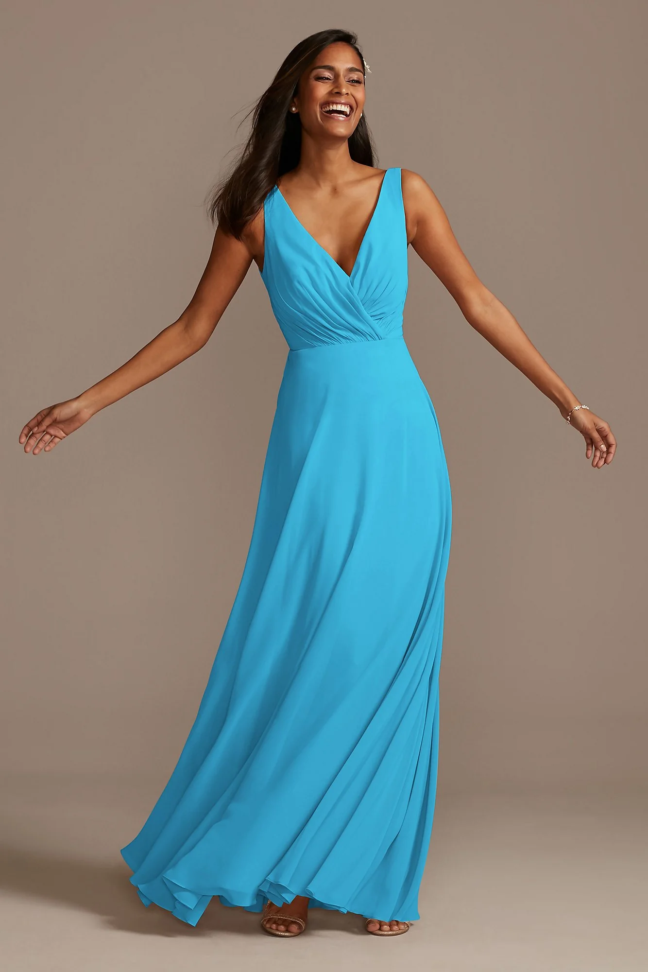 V-Neck Tank Full Skirt Dress - Image 61