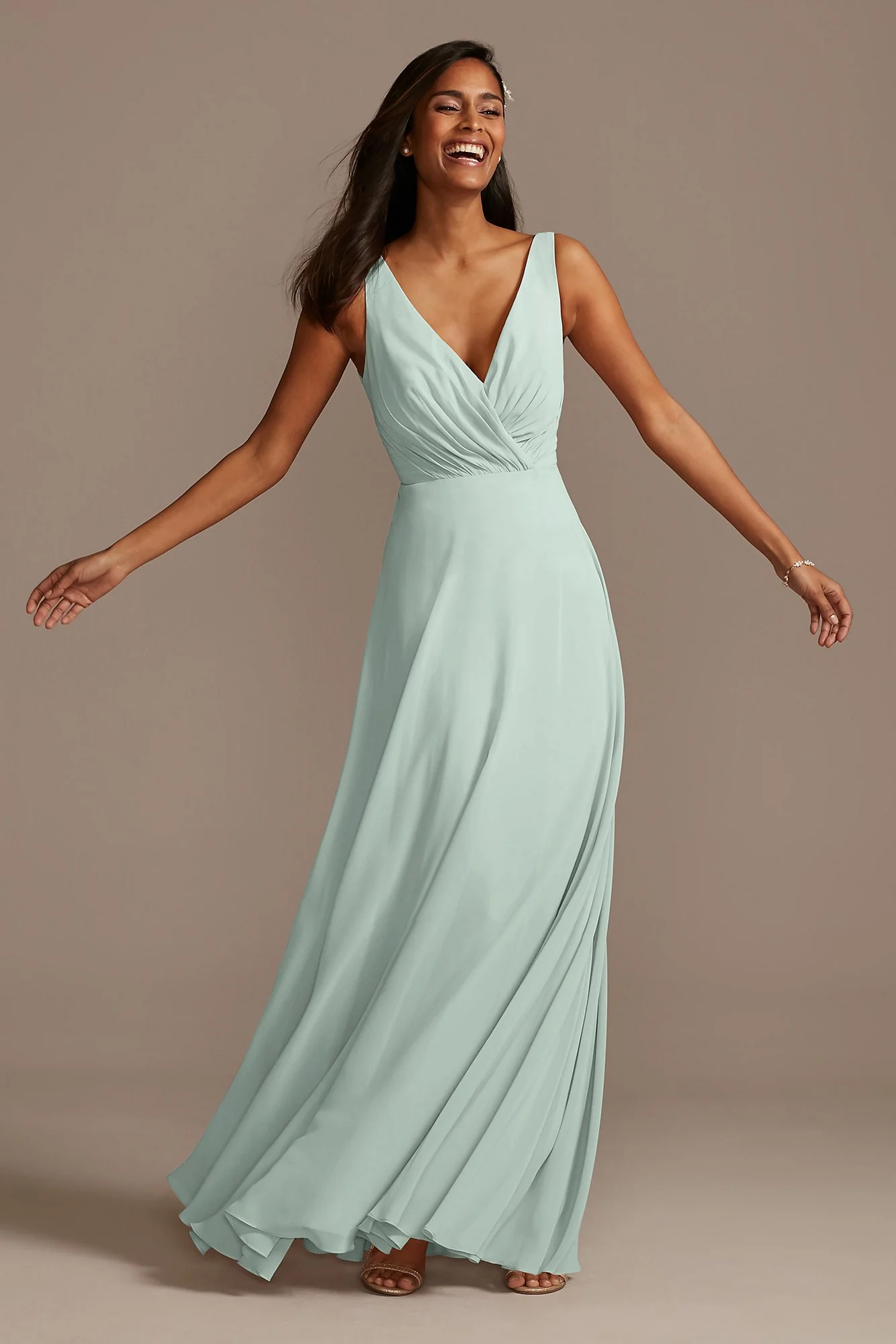 V-Neck Tank Full Skirt Dress - Image 64
