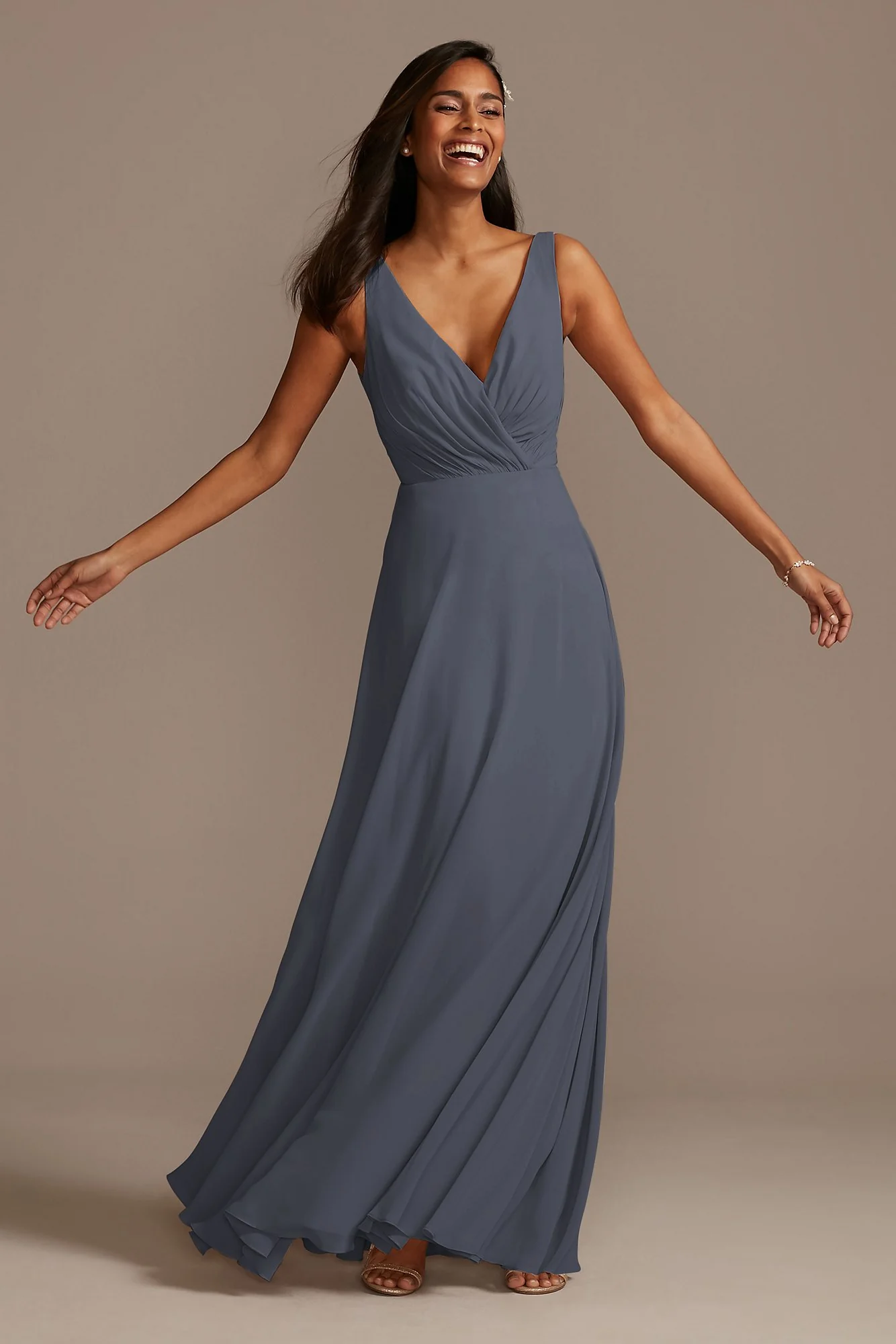 V-Neck Tank Full Skirt Dress - Image 76