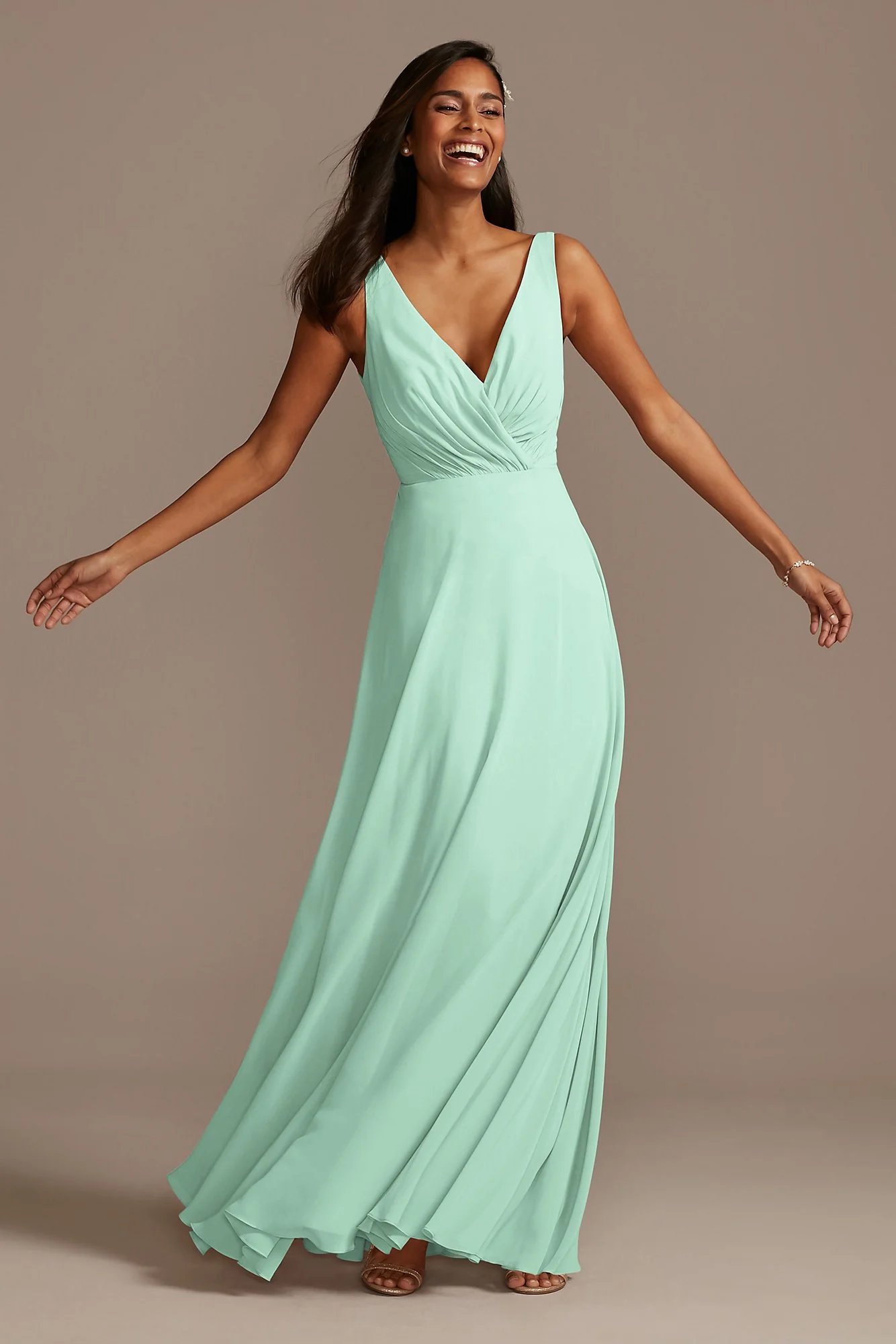 V-Neck Tank Full Skirt Dress - Image 84