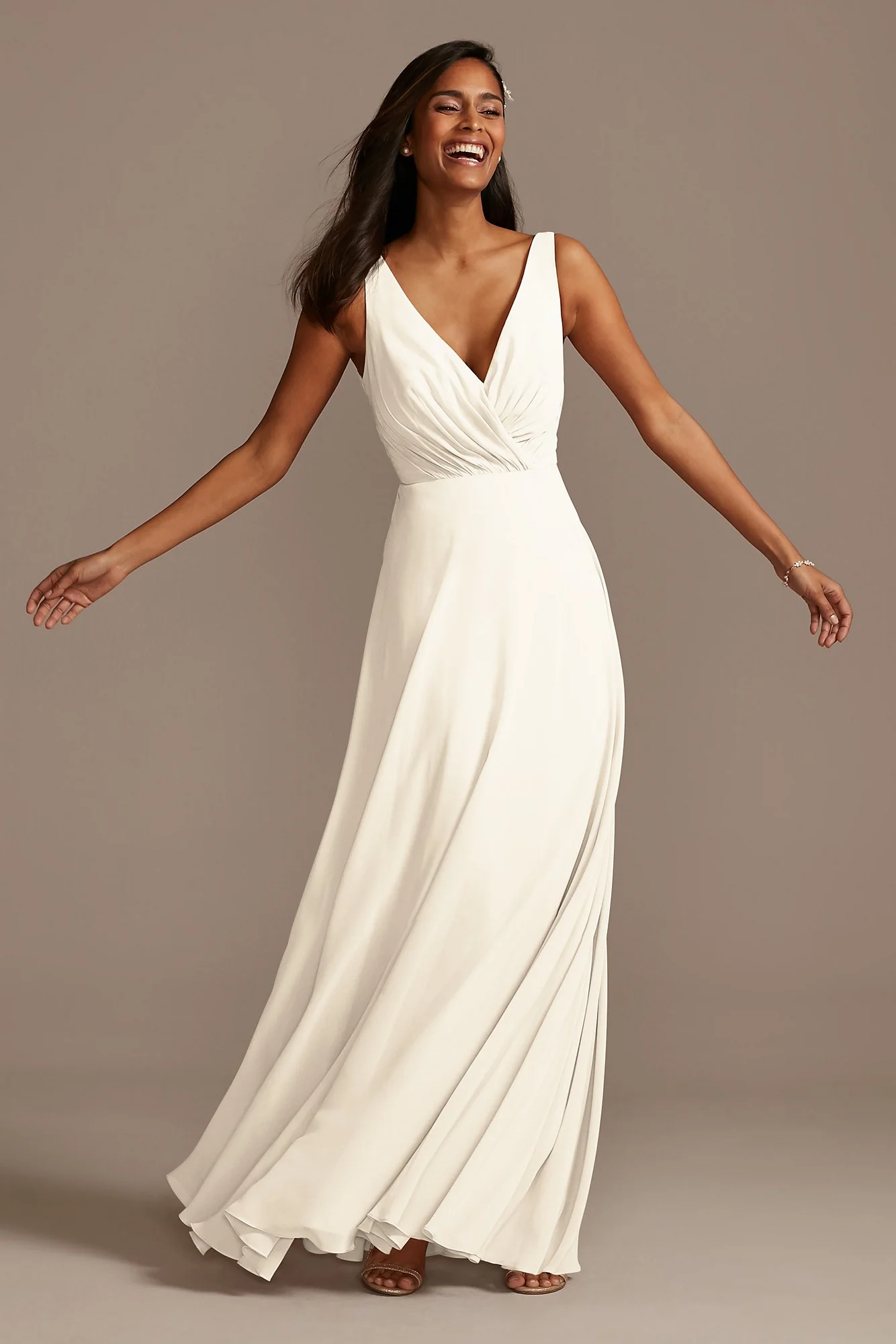 V-Neck Tank Full Skirt Dress - Image 91
