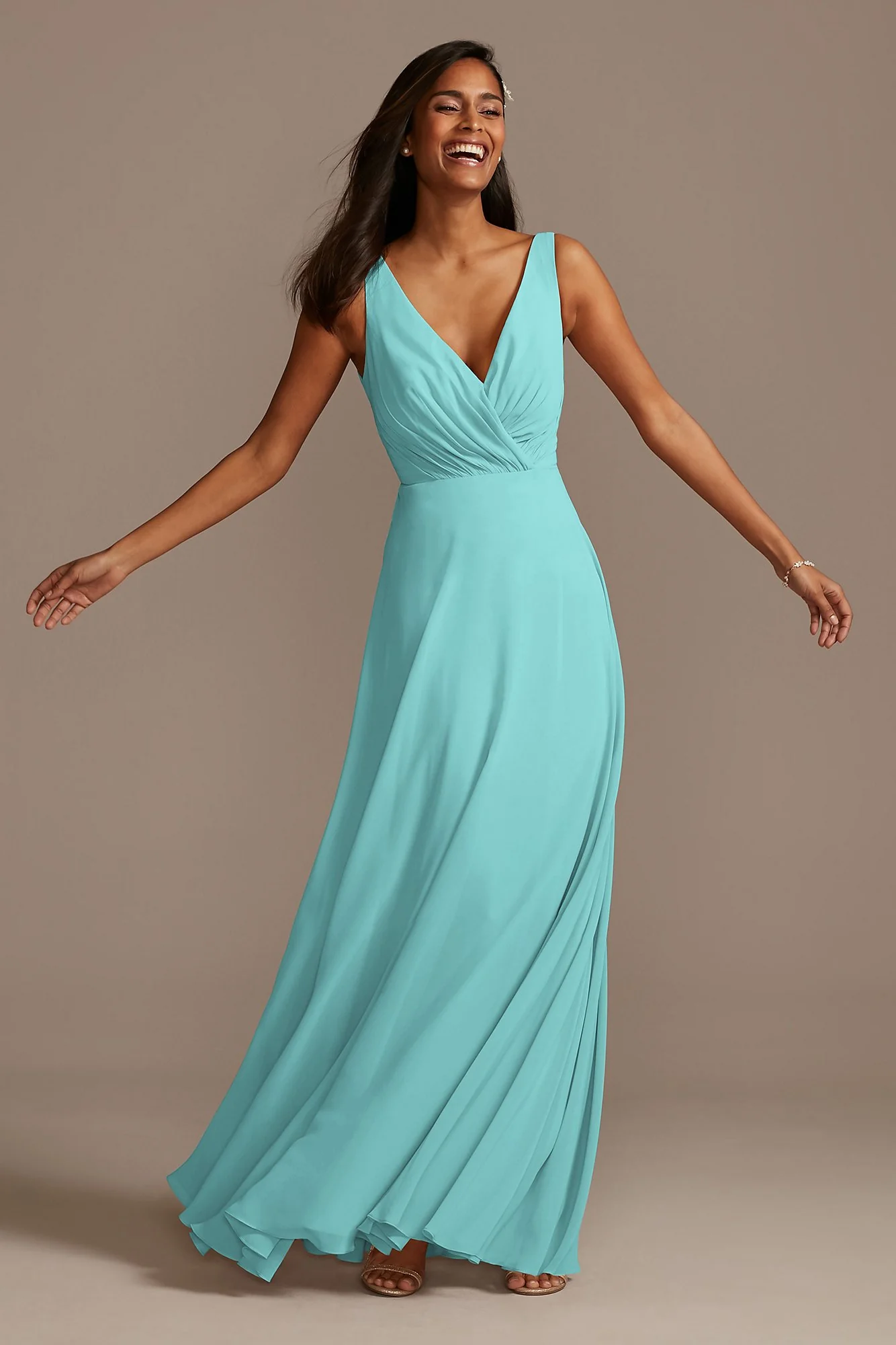 V-Neck Tank Full Skirt Dress - Image 97