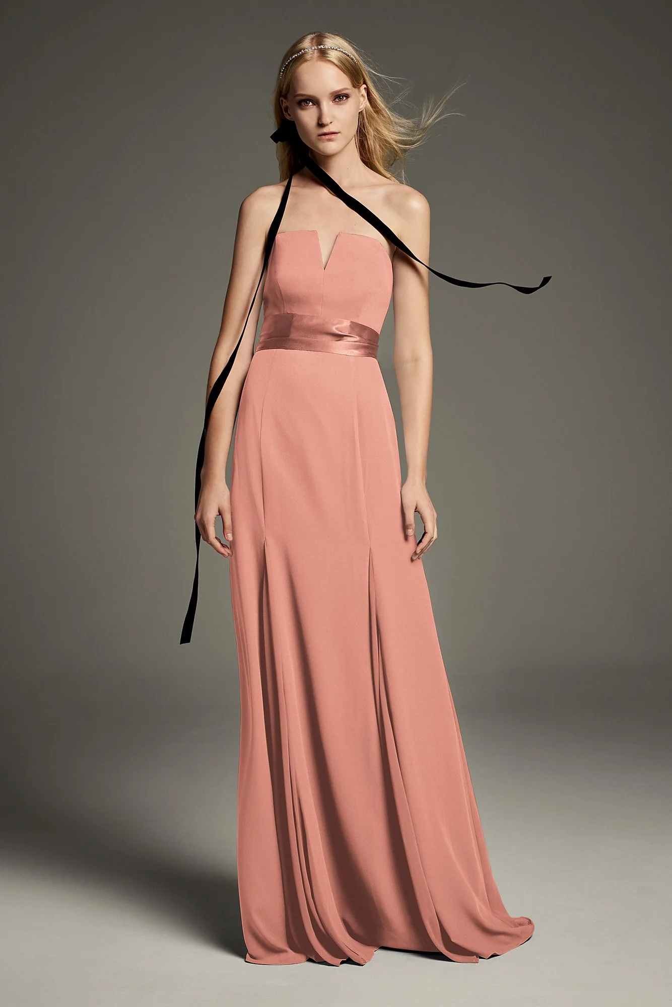 V-Wire Crepe Mermaid Bridesmaid Dress - Image 11