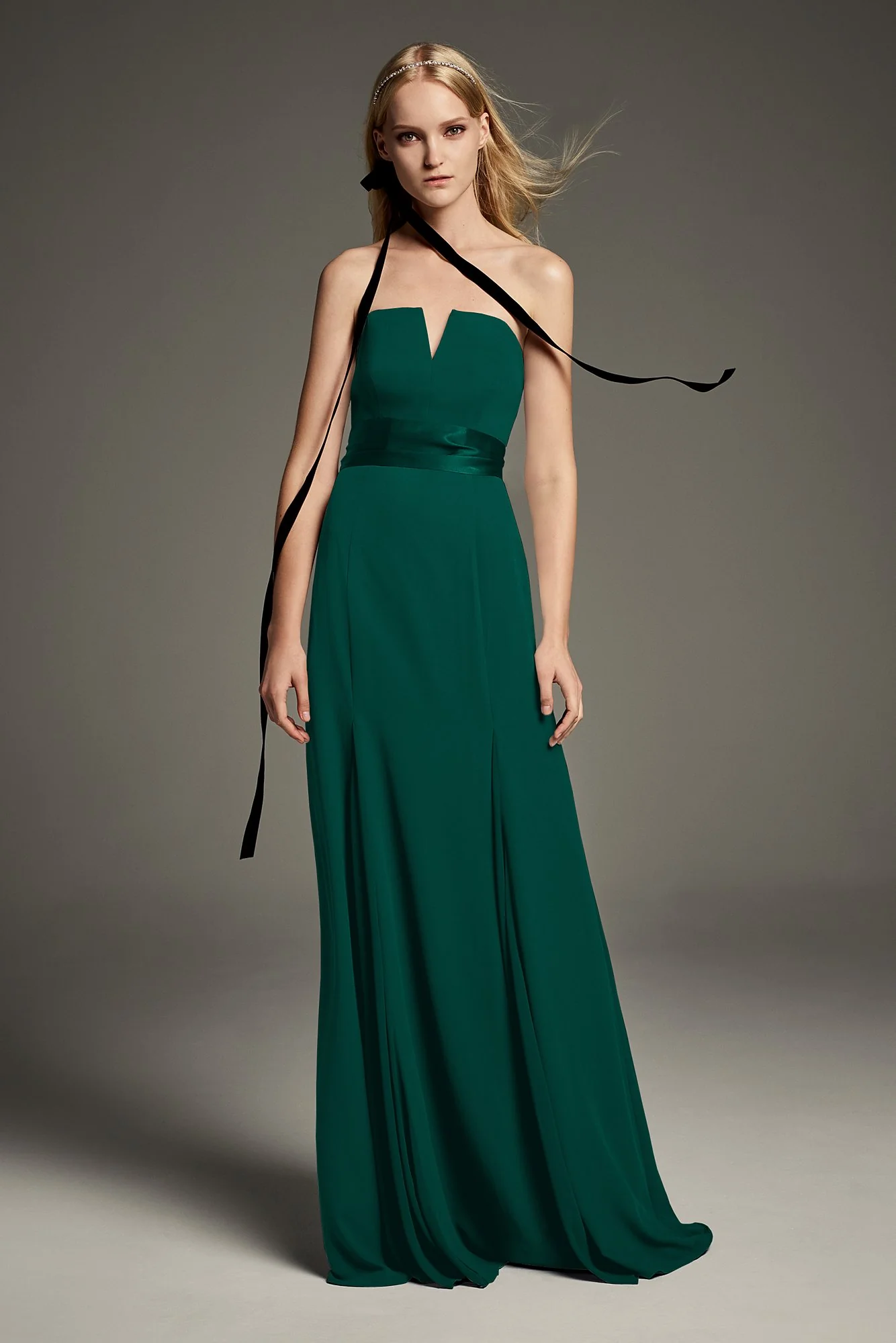 V-Wire Crepe Mermaid Bridesmaid Dress - Image 13