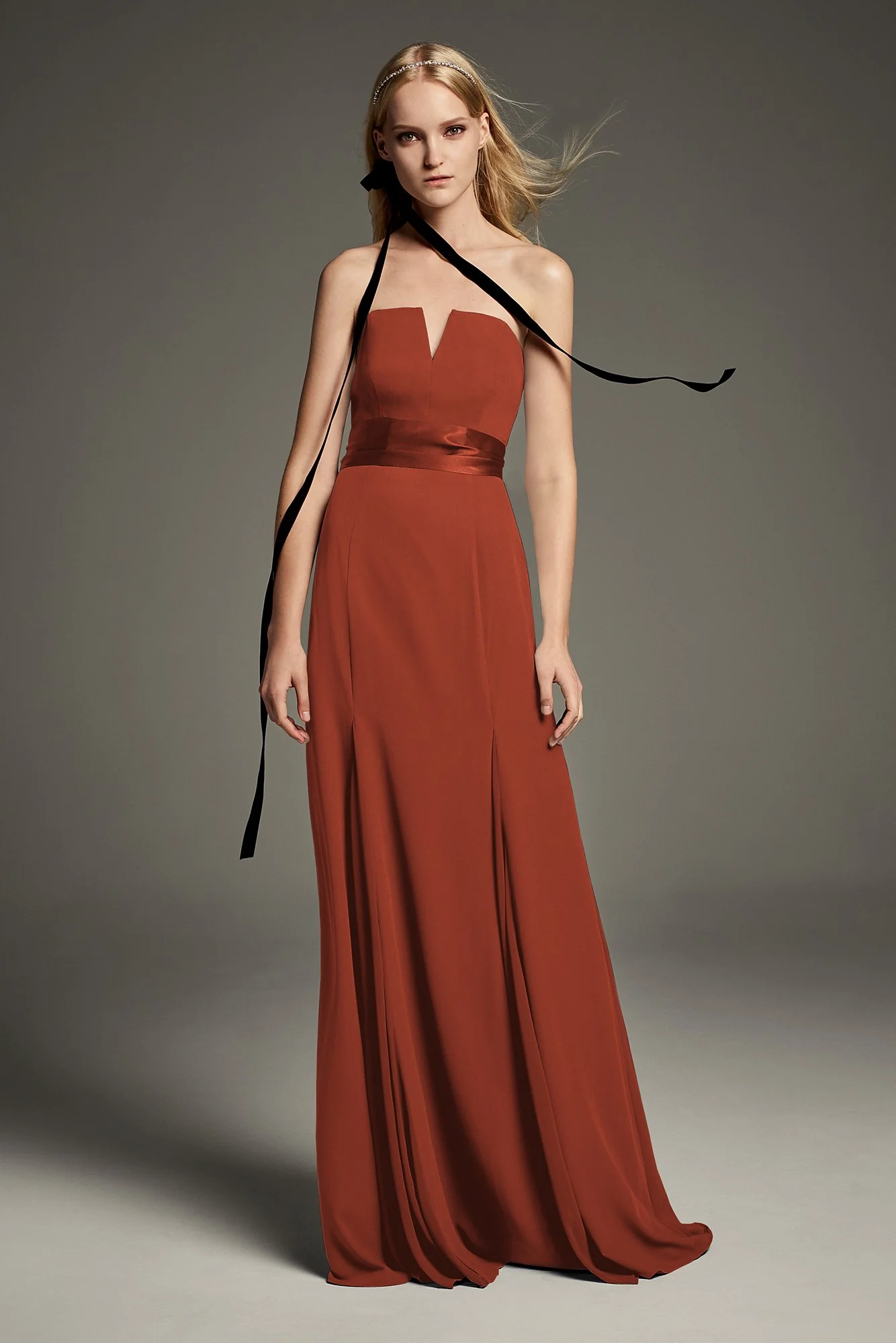 V-Wire Crepe Mermaid Bridesmaid Dress - Image 14