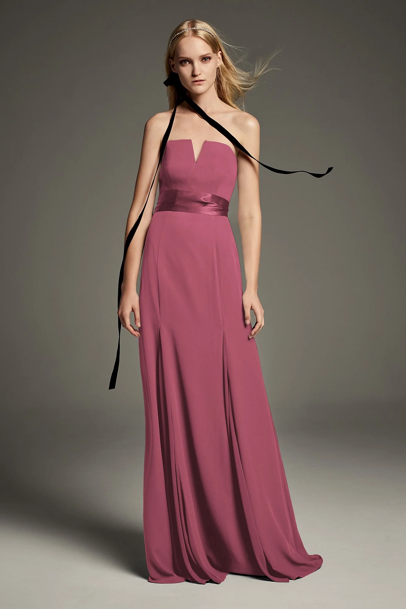 V-Wire Crepe Mermaid Bridesmaid Dress - Image 16