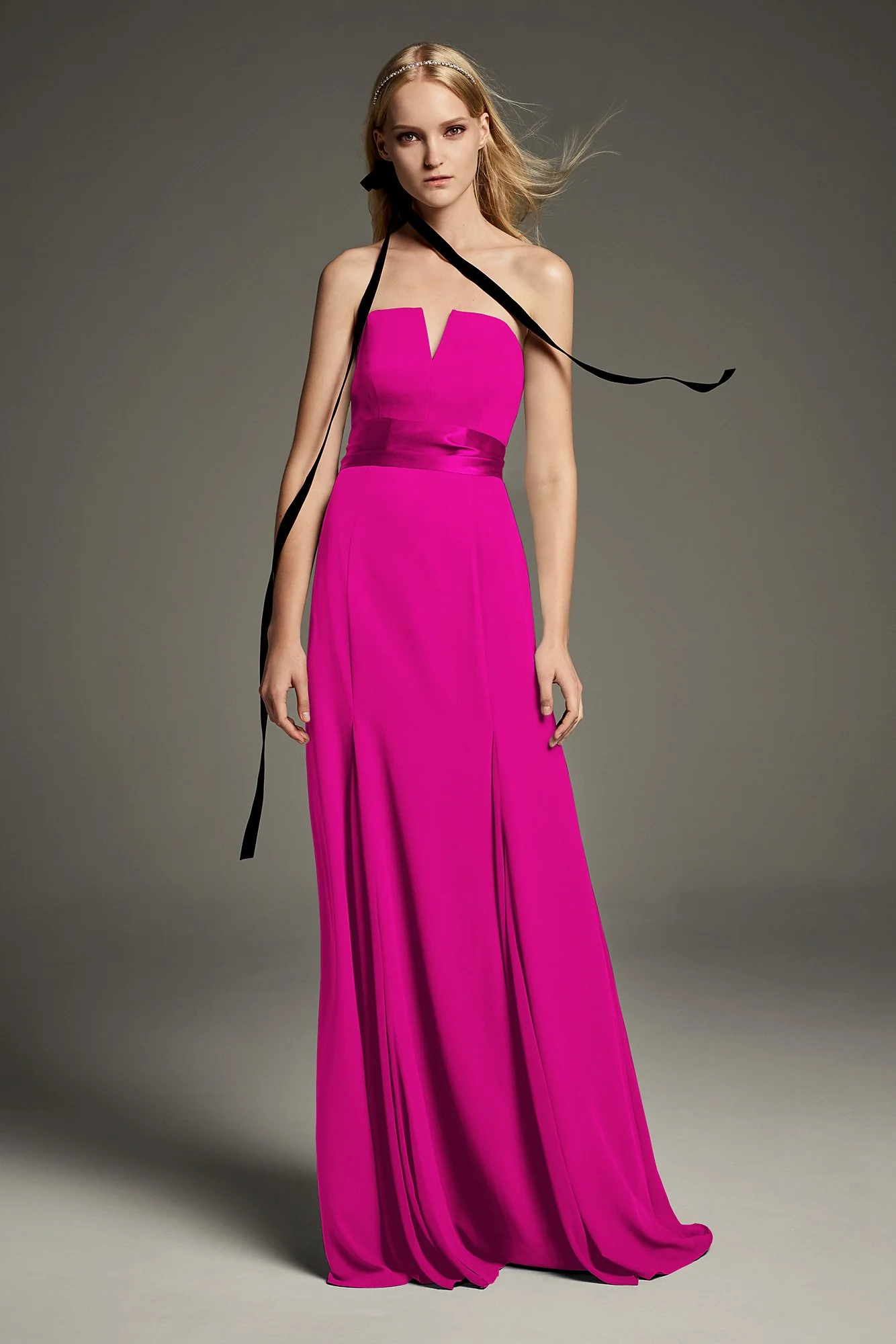 V-Wire Crepe Mermaid Bridesmaid Dress - Image 17
