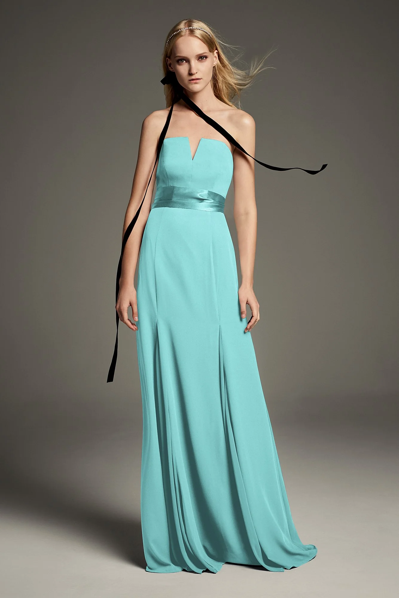 V-Wire Crepe Mermaid Bridesmaid Dress - Image 19
