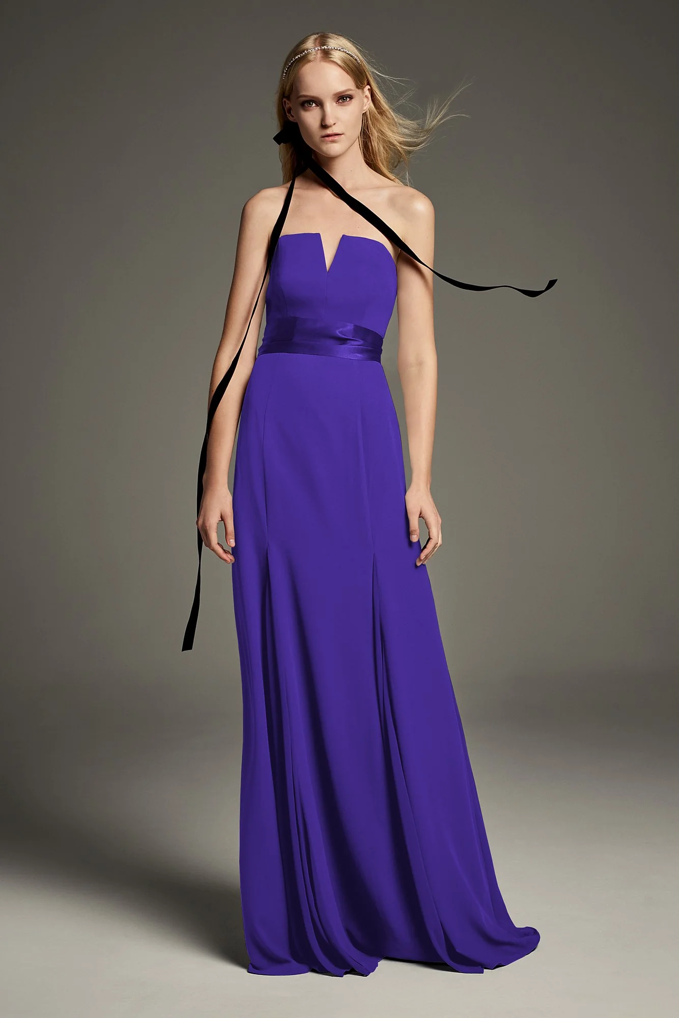 V-Wire Crepe Mermaid Bridesmaid Dress - Image 20
