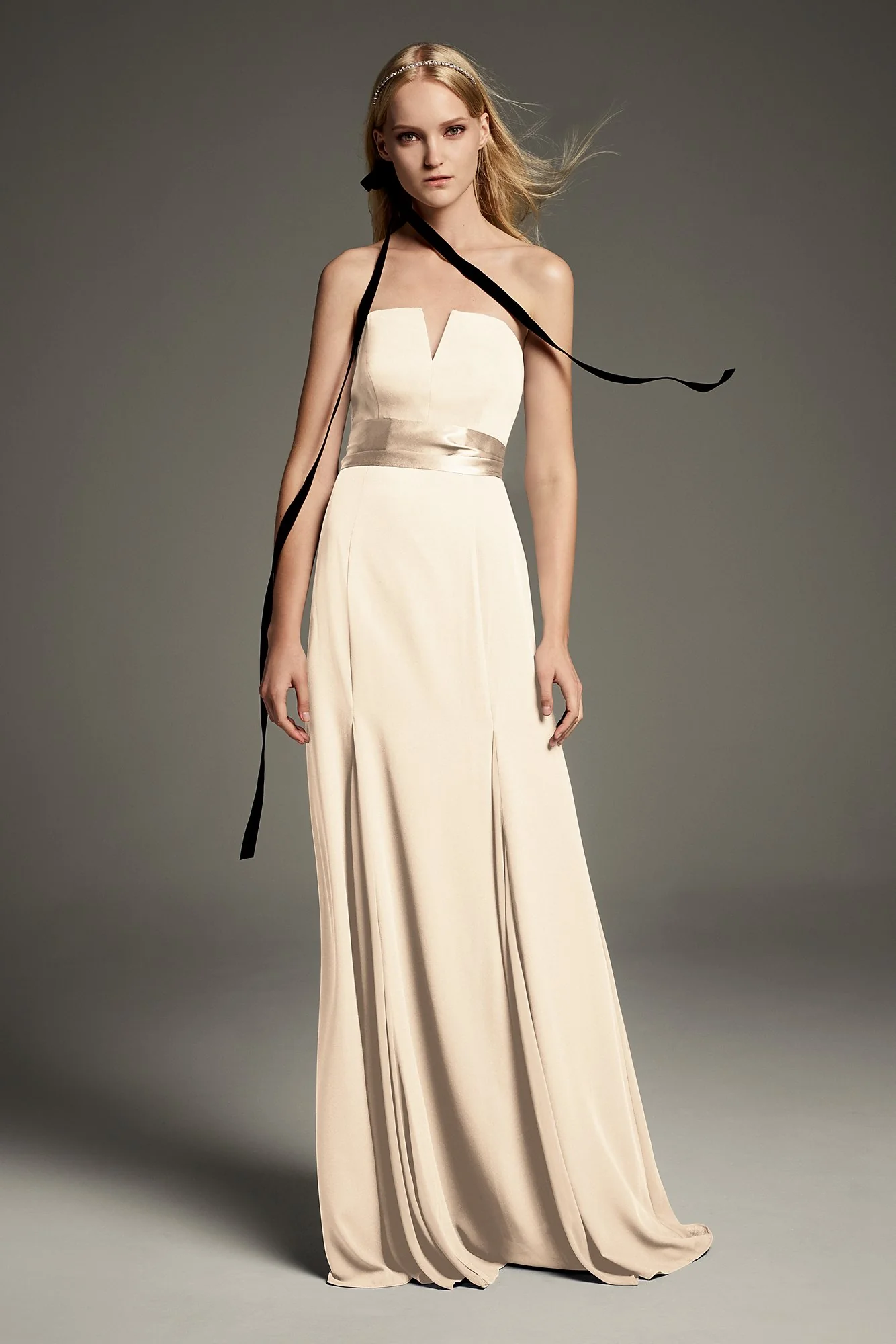 V-Wire Crepe Mermaid Bridesmaid Dress - Image 24