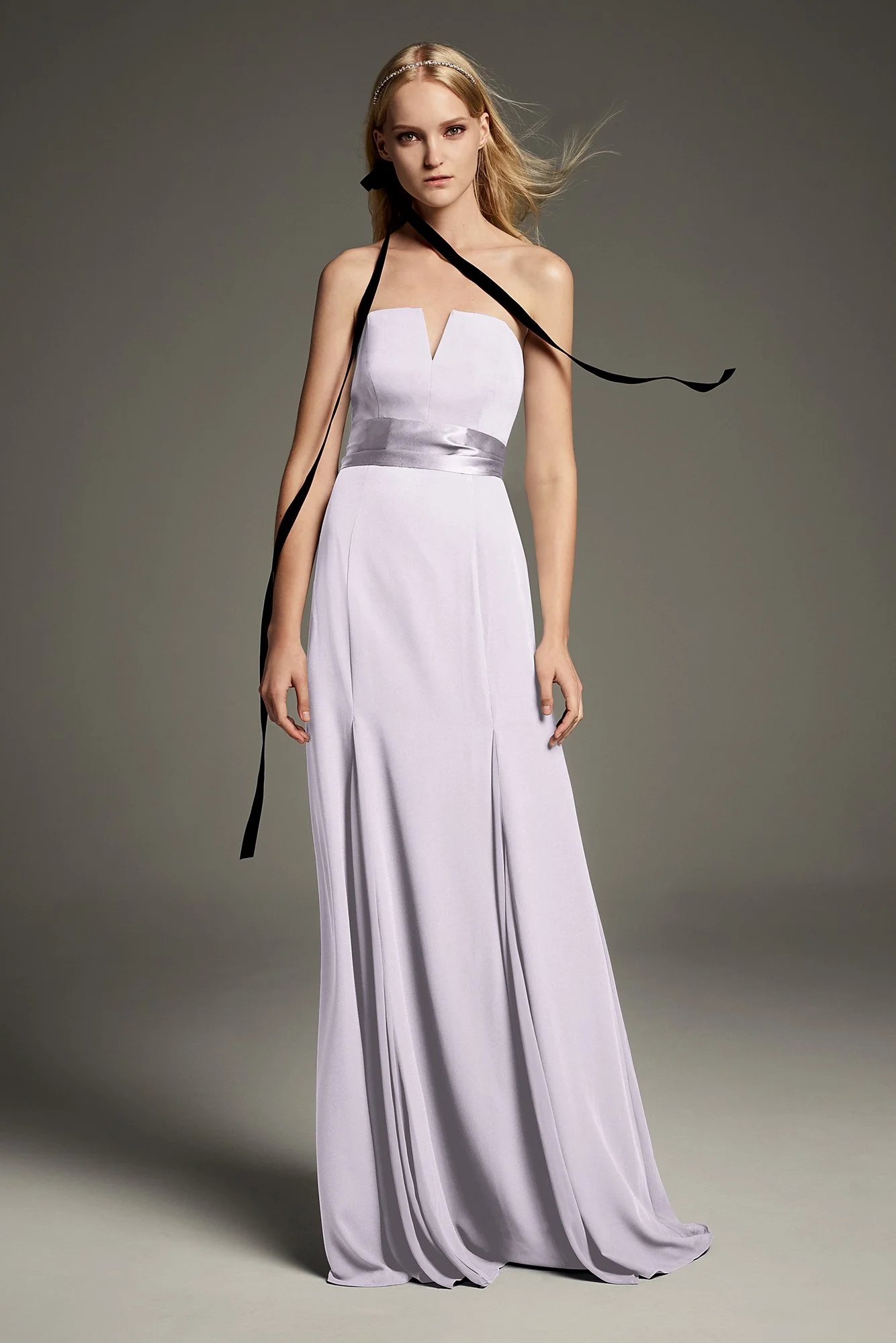 V-Wire Crepe Mermaid Bridesmaid Dress - Image 28