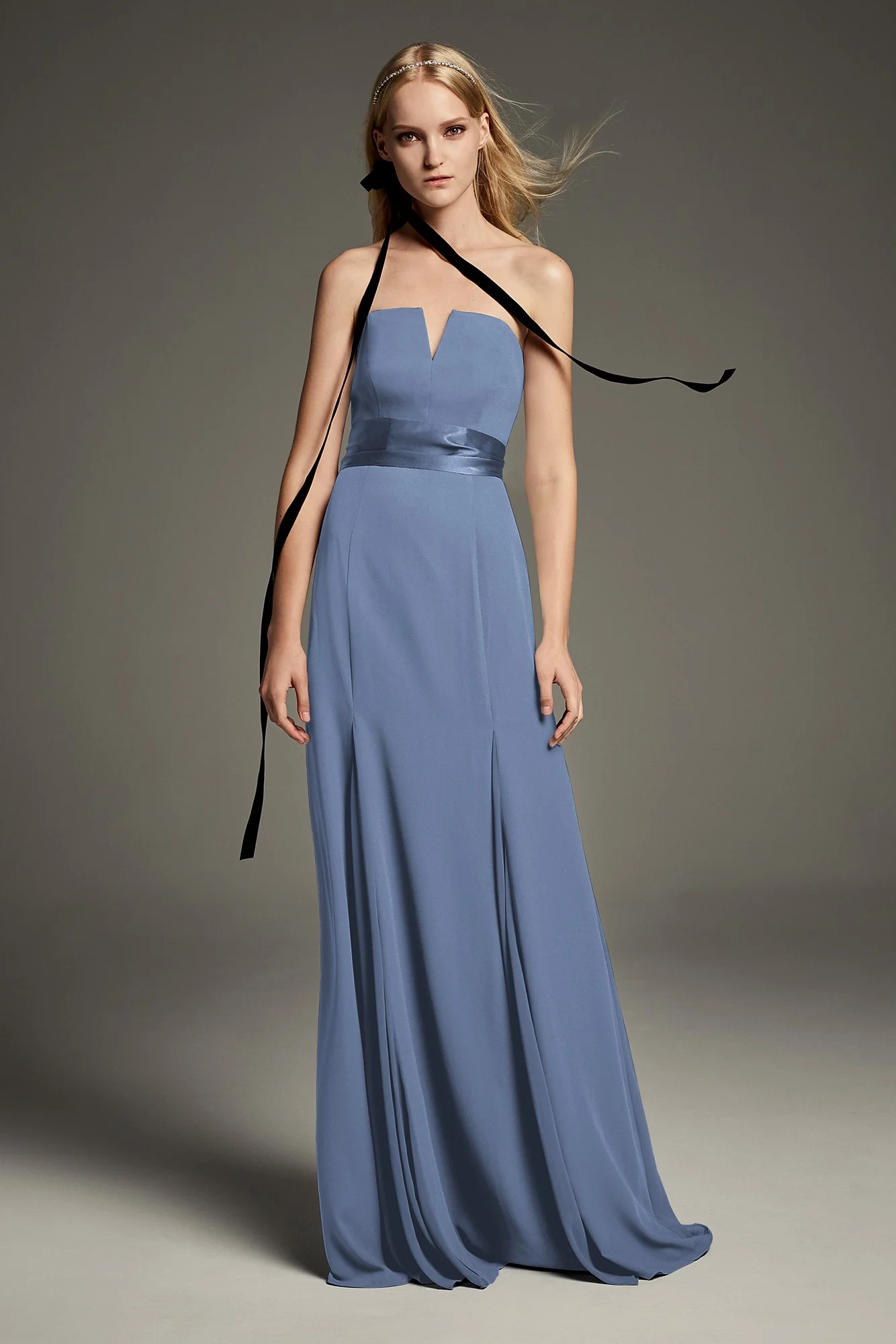 V-Wire Crepe Mermaid Bridesmaid Dress - Image 29
