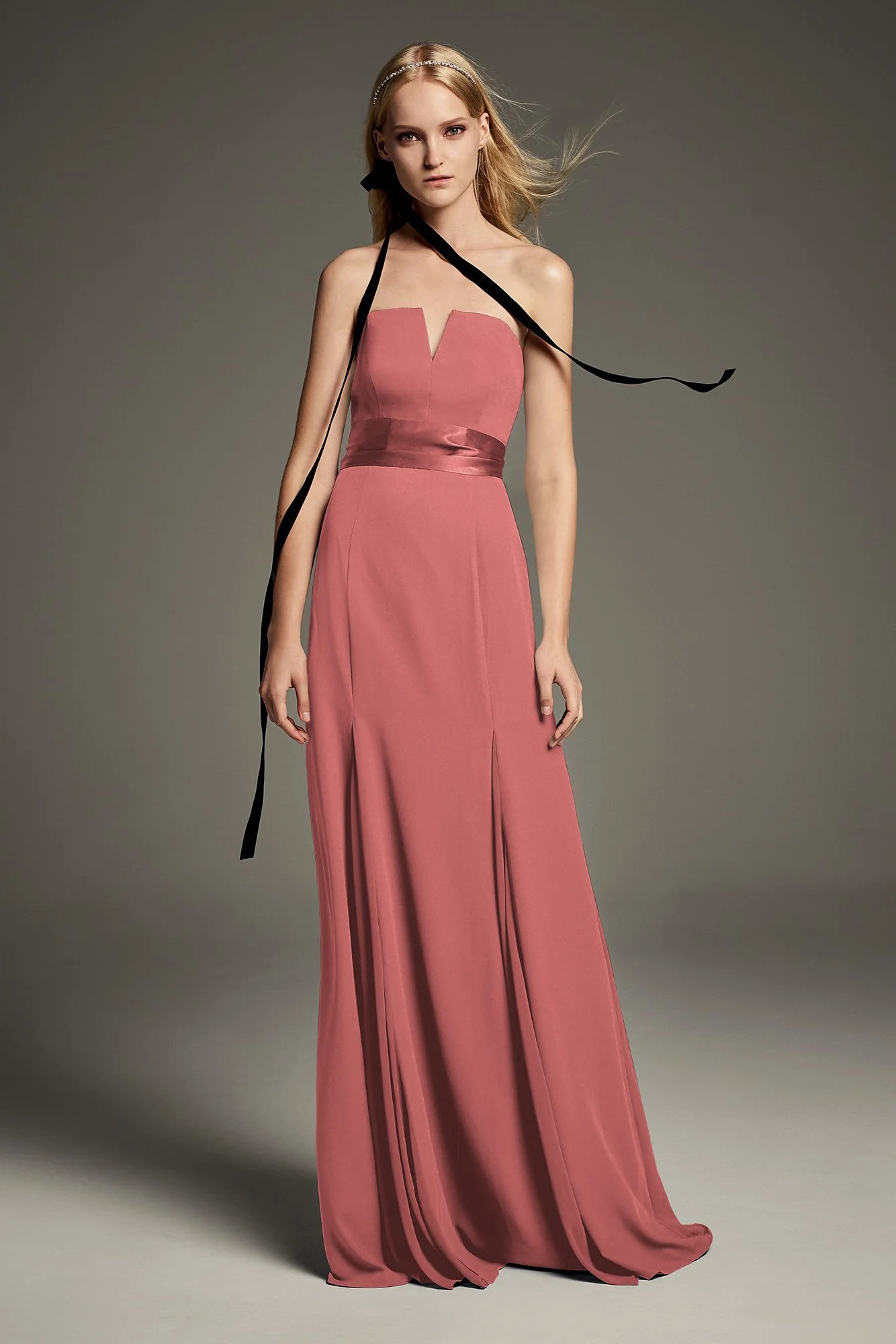 V-Wire Crepe Mermaid Bridesmaid Dress - Image 36