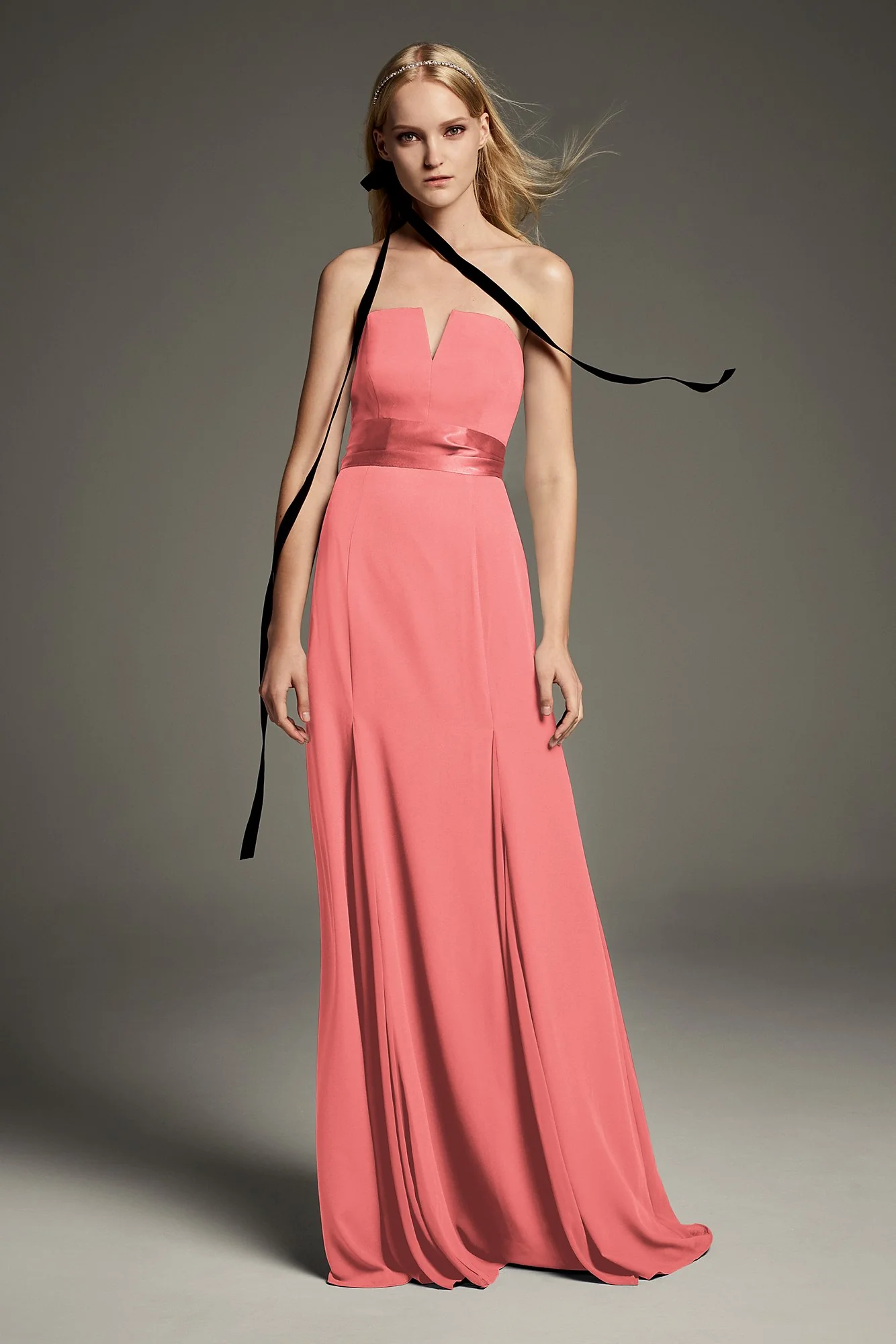 V-Wire Crepe Mermaid Bridesmaid Dress - Image 37