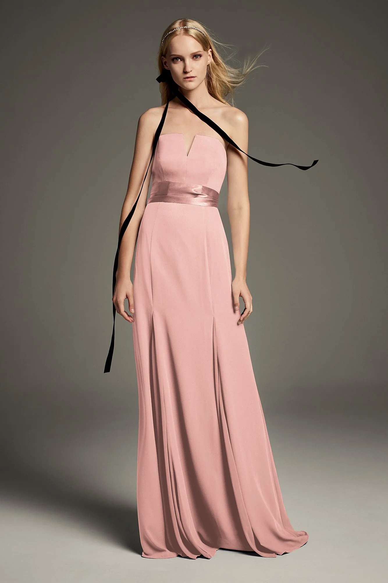 V-Wire Crepe Mermaid Bridesmaid Dress - Image 39
