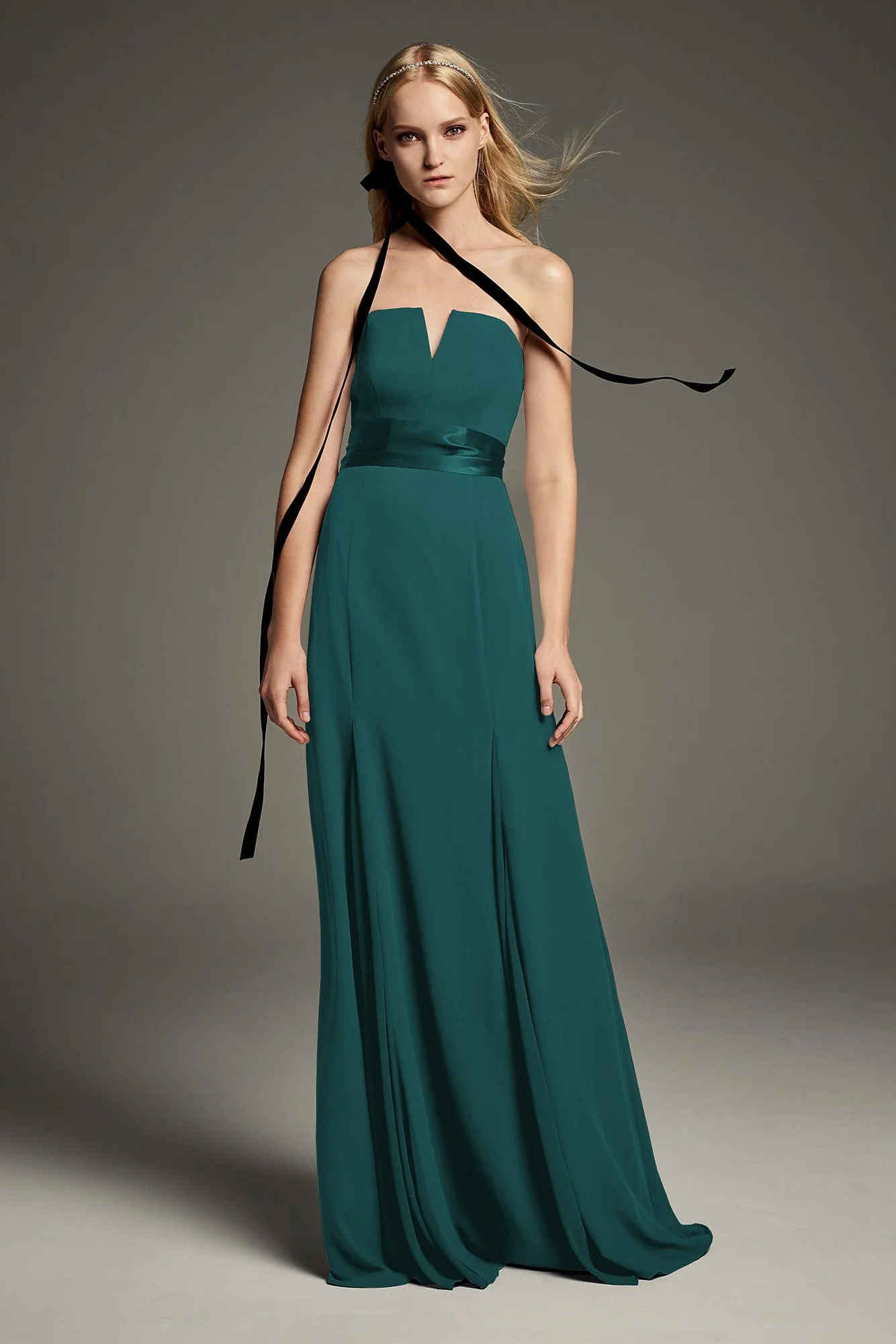 V-Wire Crepe Mermaid Bridesmaid Dress - Image 42