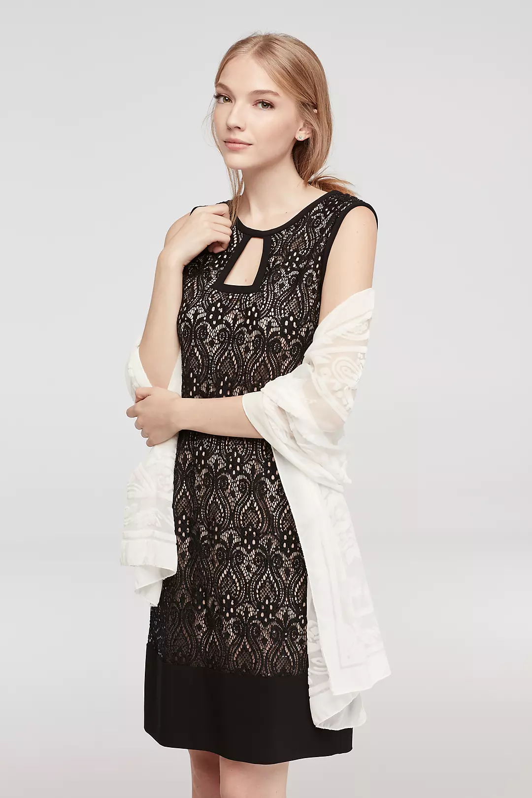 Velvet Floral Burnout Wrap - Image 2