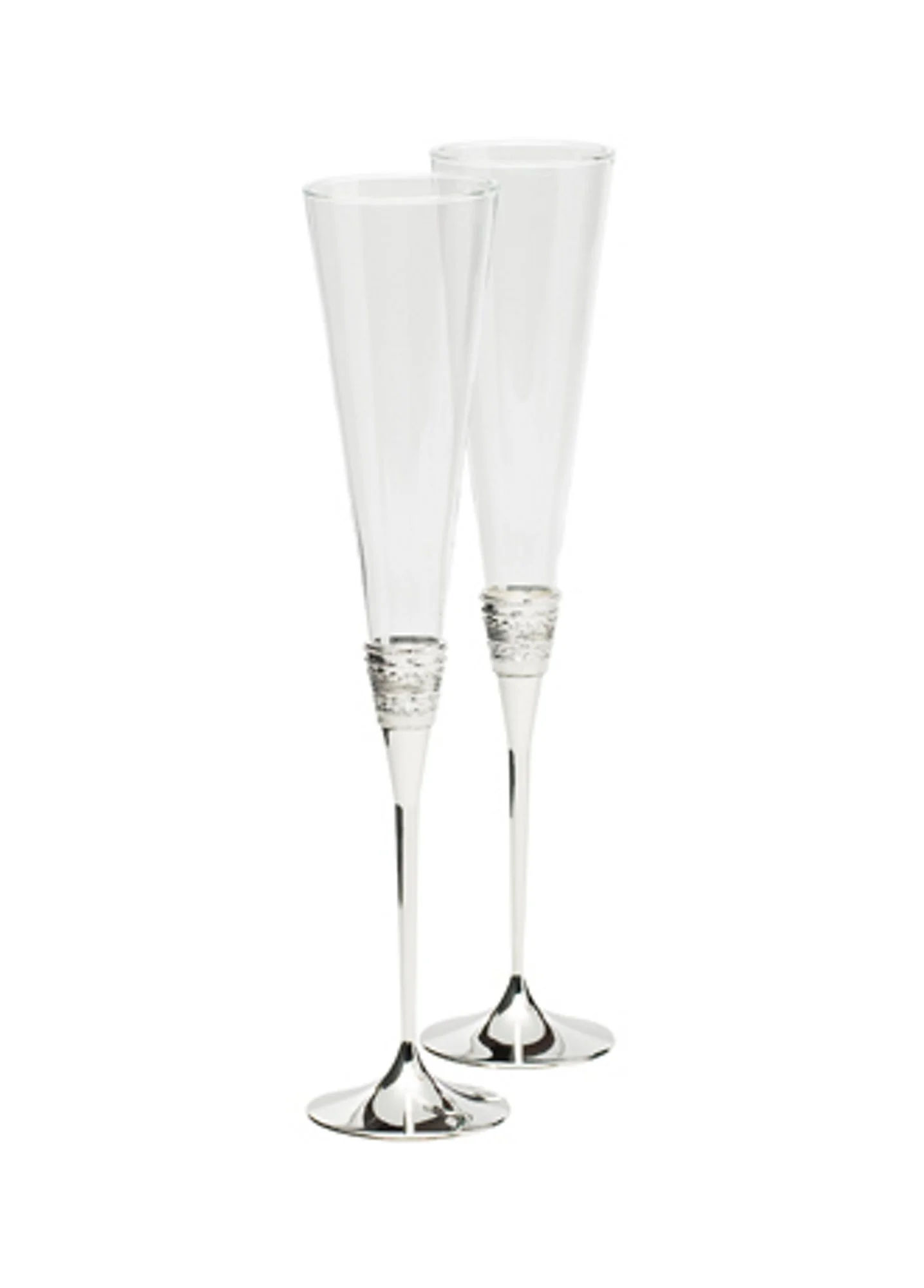 Vera Wang Silverplate With Love Toasting Flute Set - Image 2