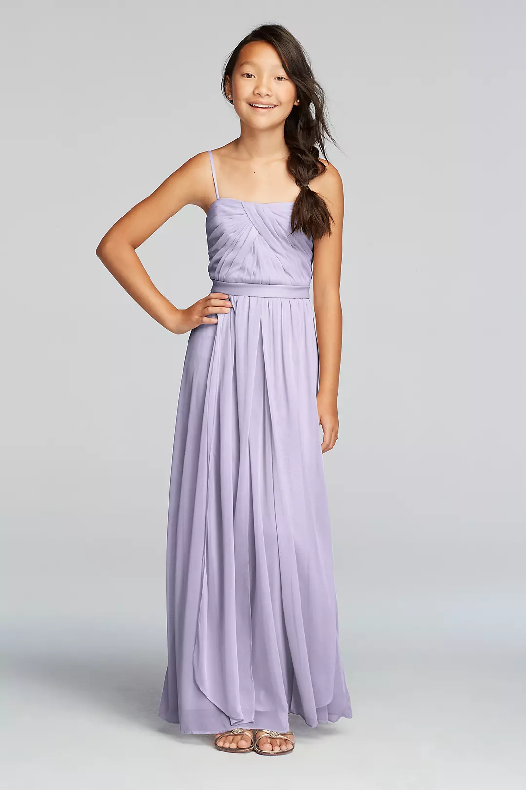 Versa Convertible Junior Bridesmaid Mesh Dress - Image 12