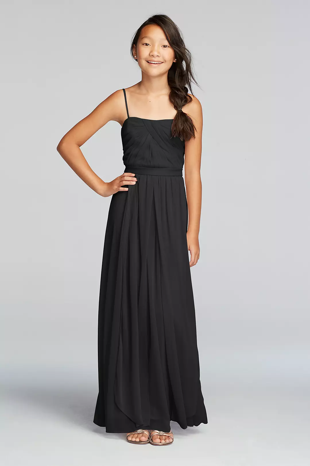 Versa Convertible Junior Bridesmaid Mesh Dress - Image 15