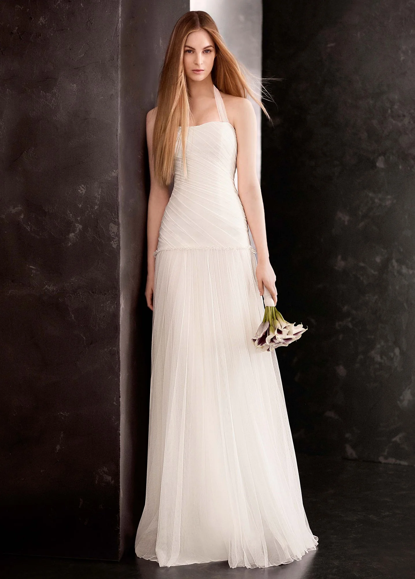 White by Vera Wang Bobbin Net Halter Wedding Dress - Image 2