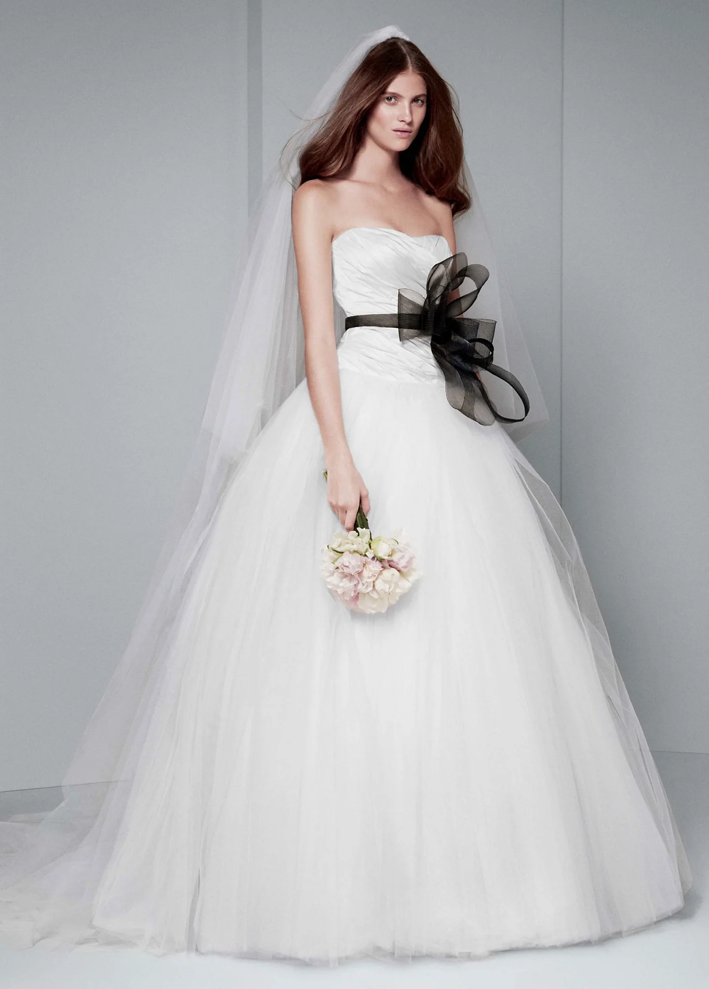 White by Vera Wang Draped Taffeta Wedding Dress - Image 2