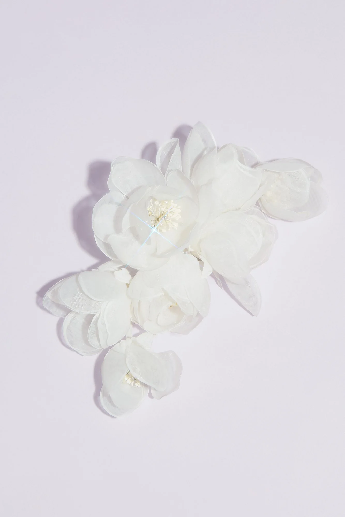 White by Vera Wang Faux Flower Pin with Pearls - Image 2
