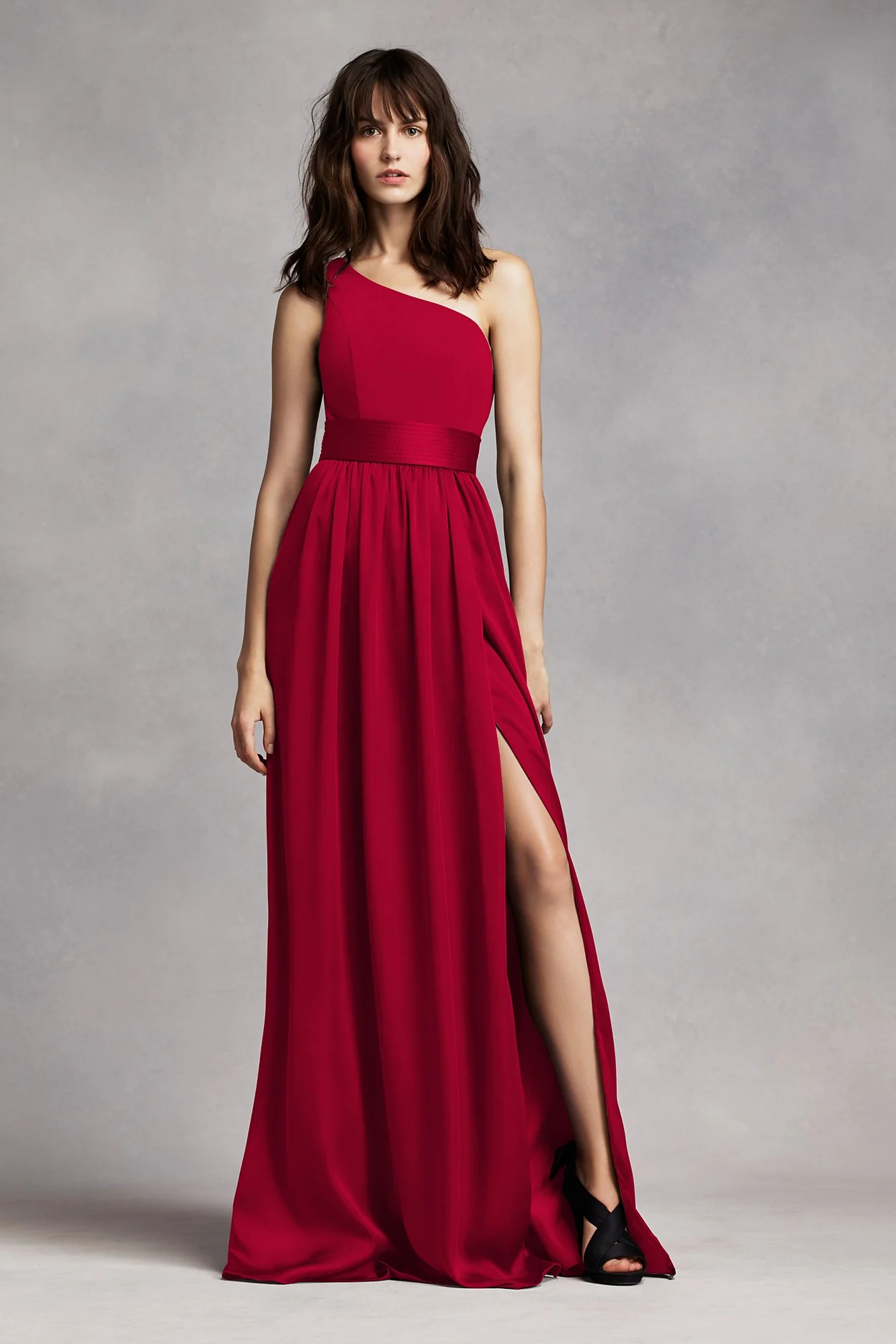 White by Vera Wang One-Shoulder Dress - Image 14