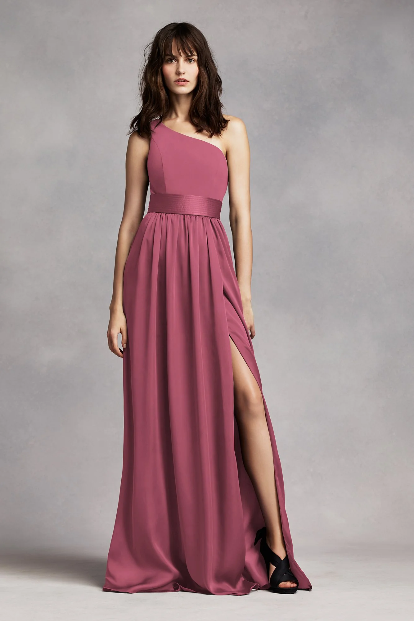 White by Vera Wang One-Shoulder Dress - Image 18