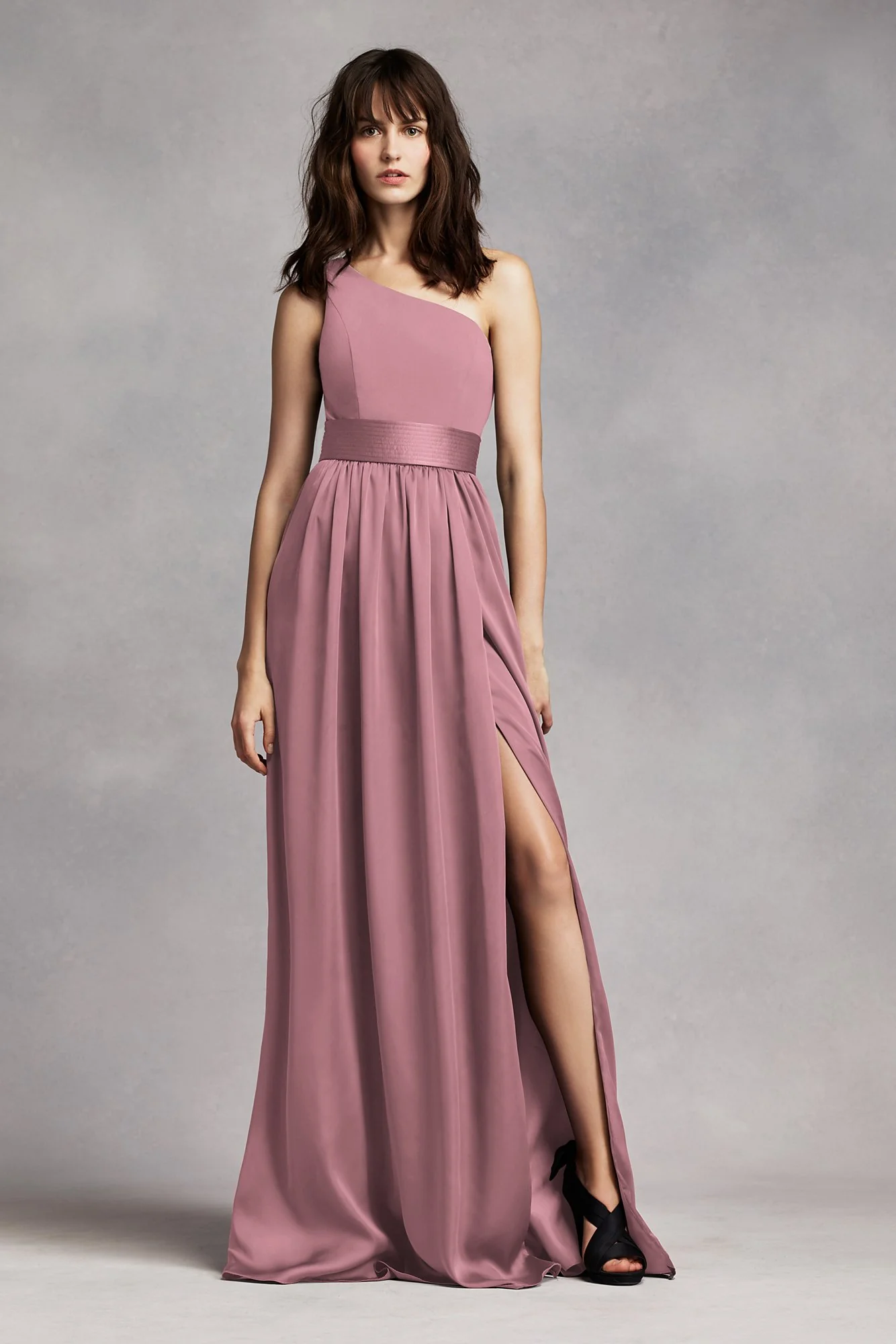 White by Vera Wang One-Shoulder Dress - Image 20