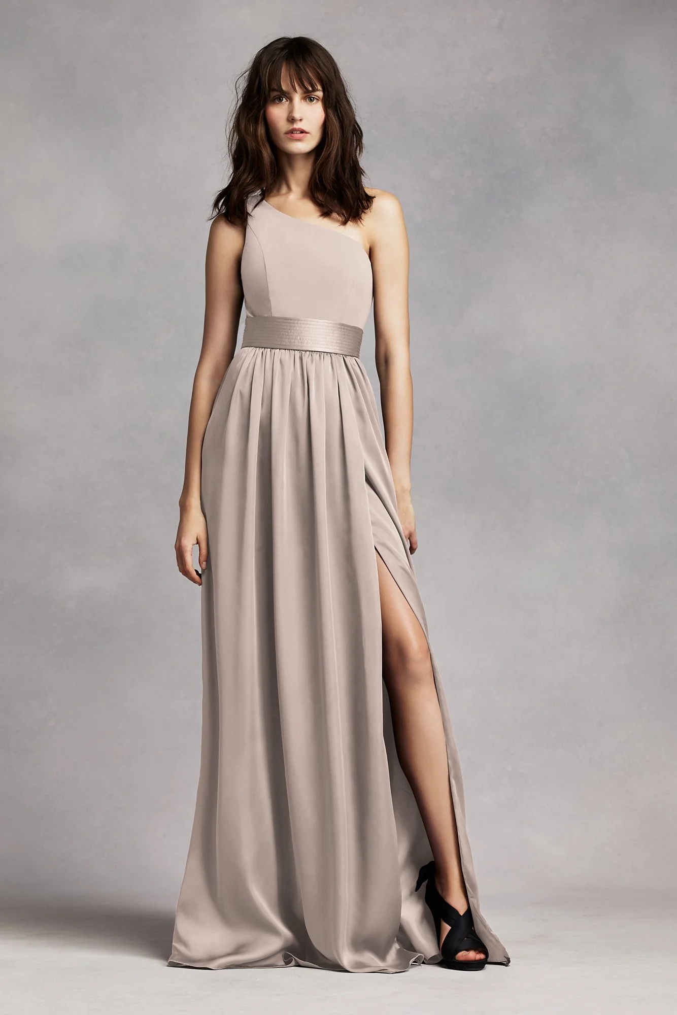 White by Vera Wang One-Shoulder Dress - Image 22