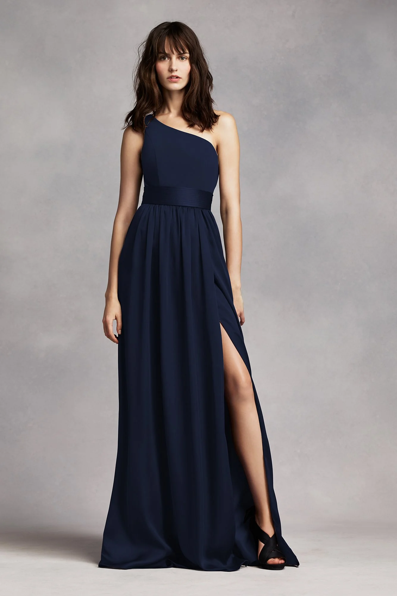 White by Vera Wang One-Shoulder Dress - Image 25
