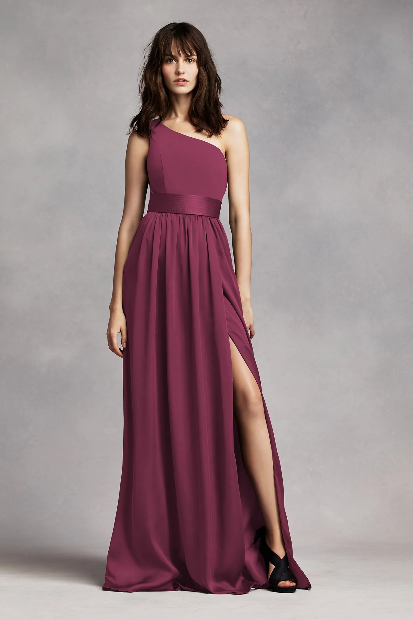 White by Vera Wang One-Shoulder Dress - Image 34